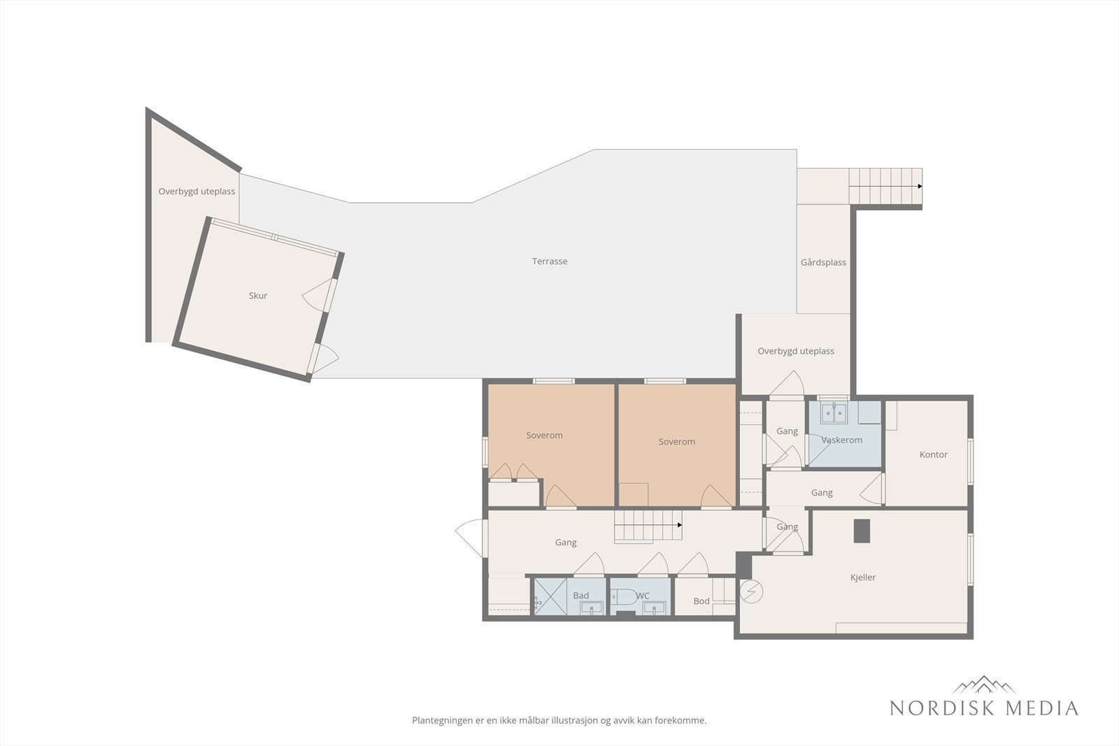 Plantegning underetasje. Galleribilde