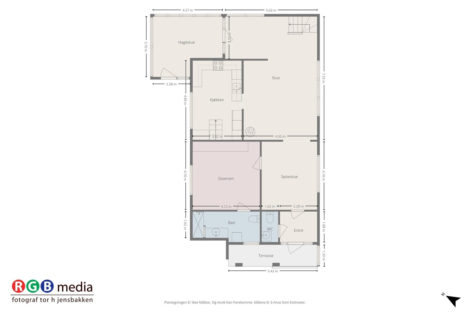 Plan 1. etg Galleribilde