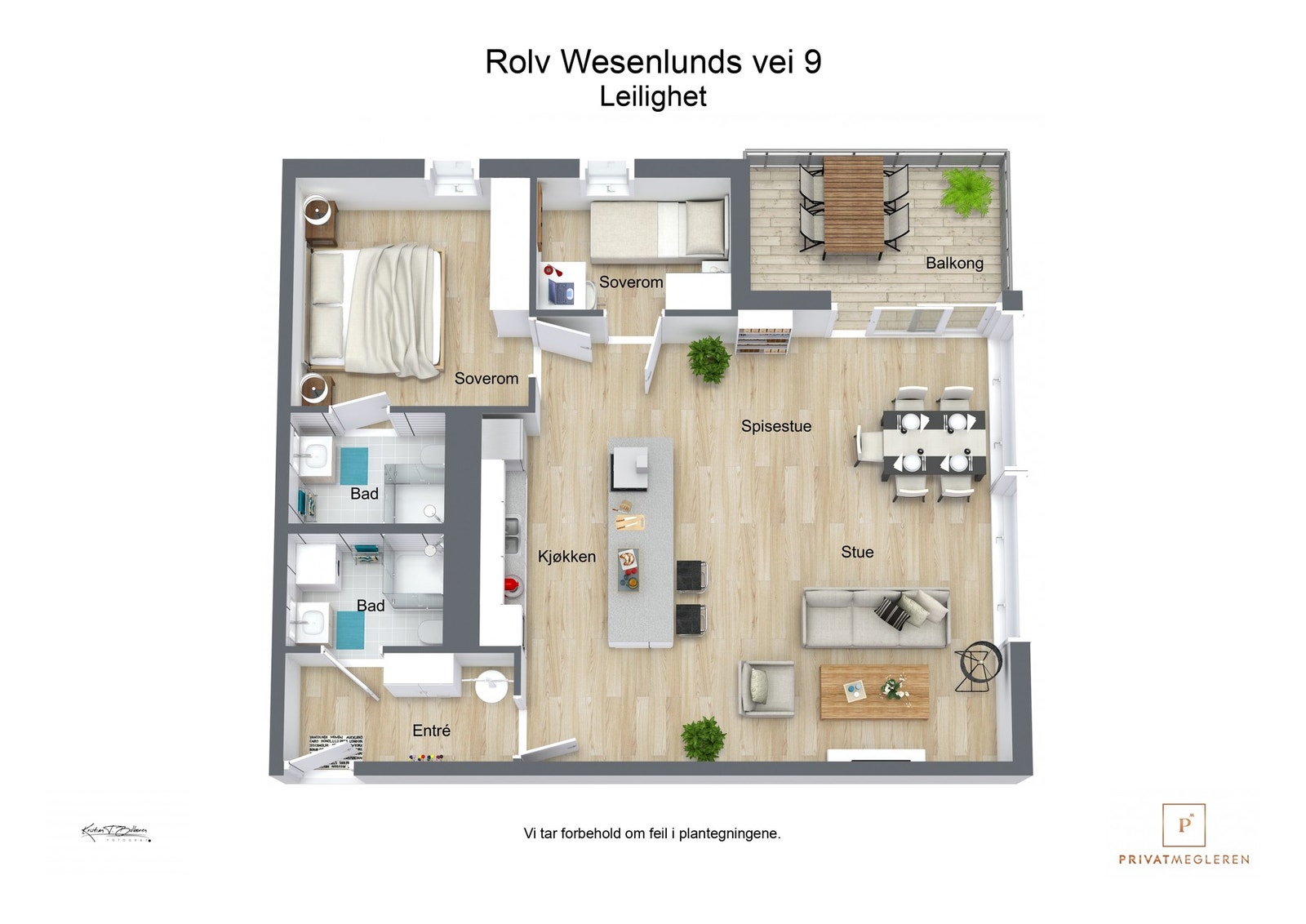 Leiligheten har god planløsning Galleribilde