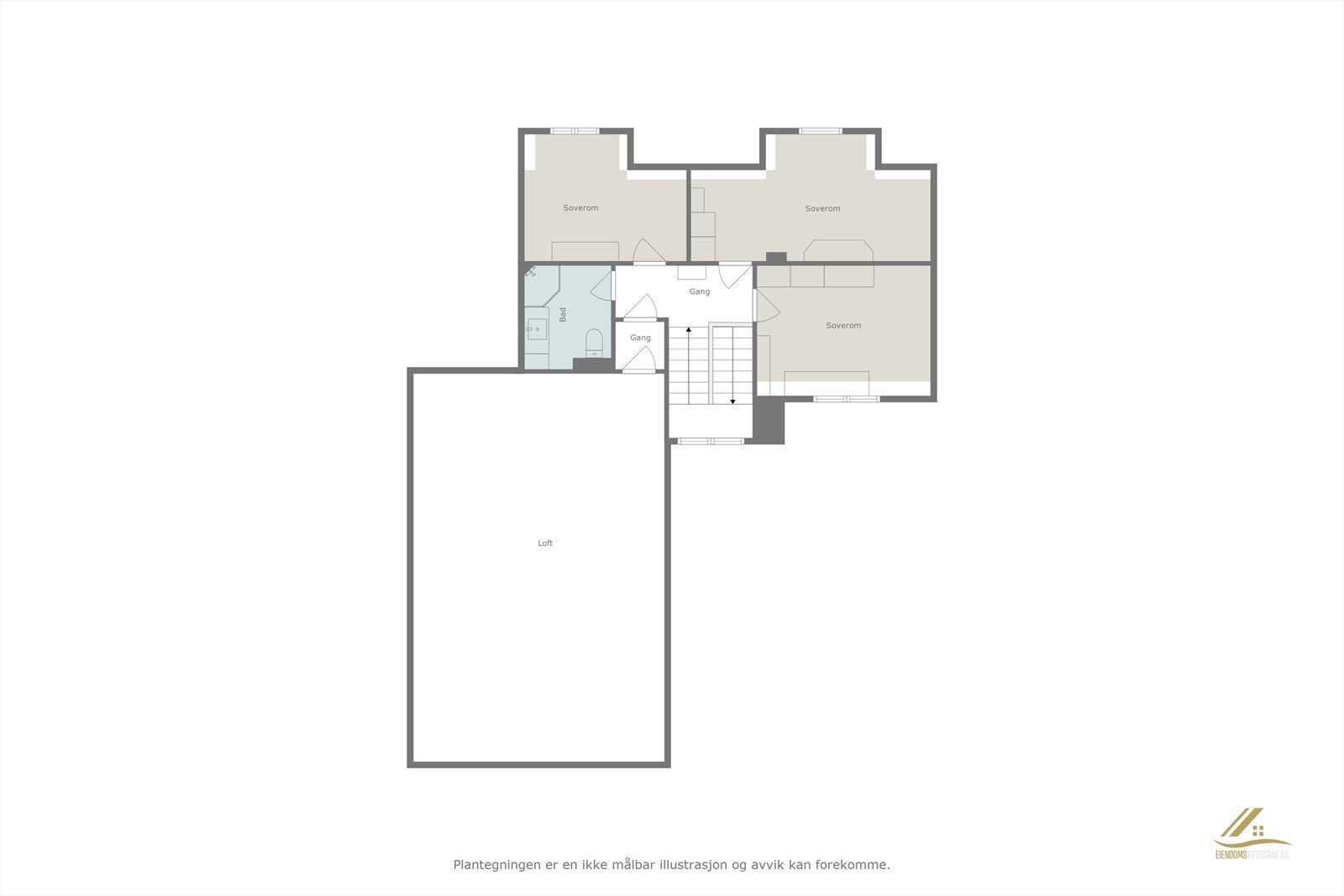 Plantegning 2.etg/loft. Galleribilde
