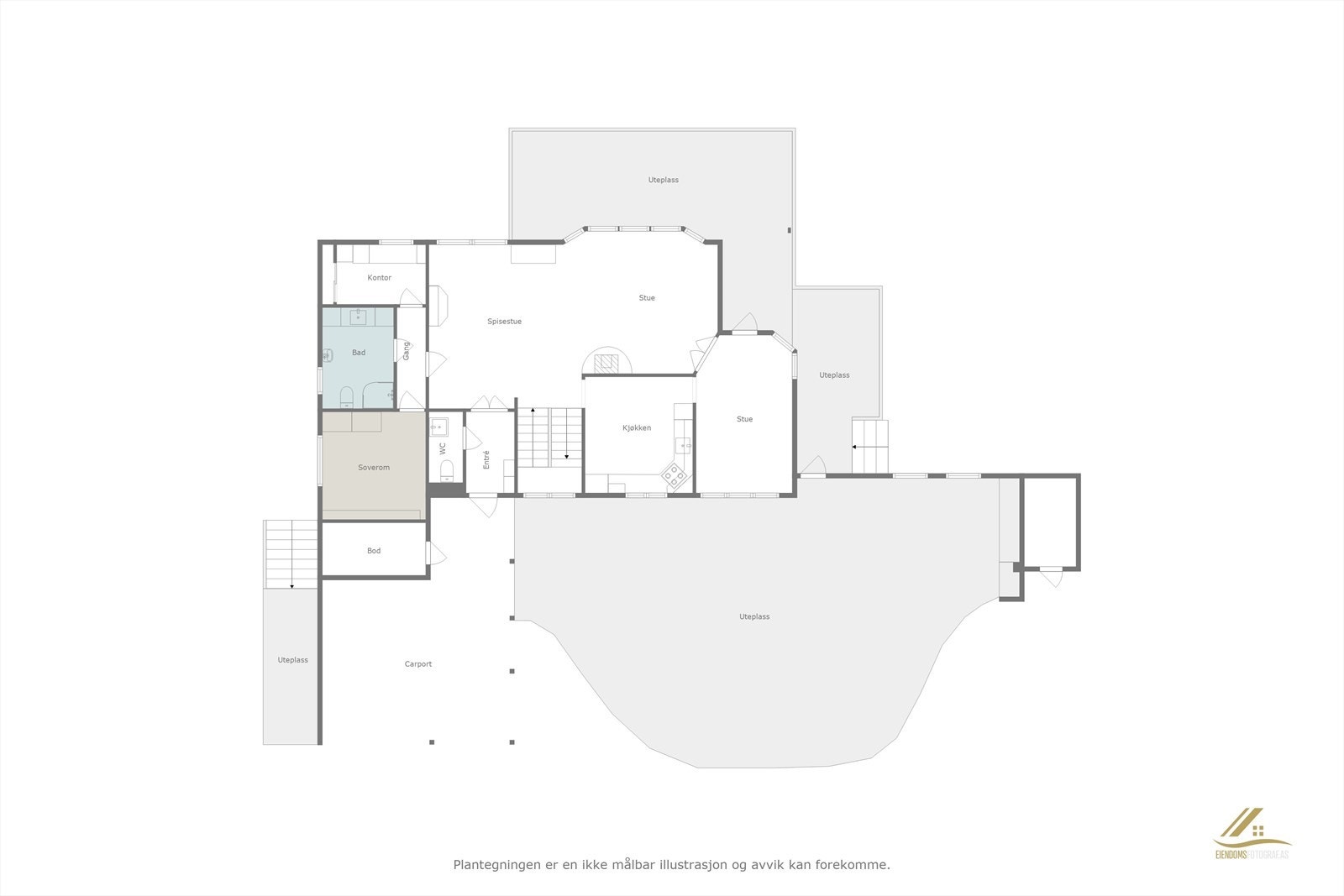 Plantegning 1.etg. Galleribilde