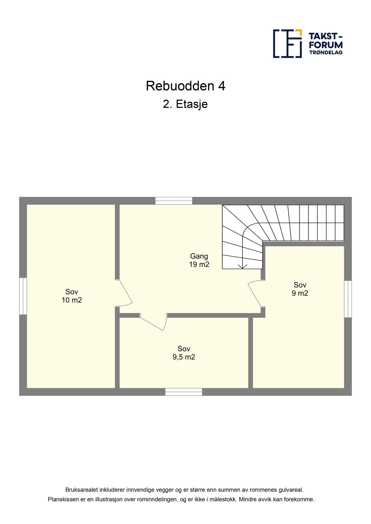 Planskisse av hovedhuset - 2.etasje Galleribilde
