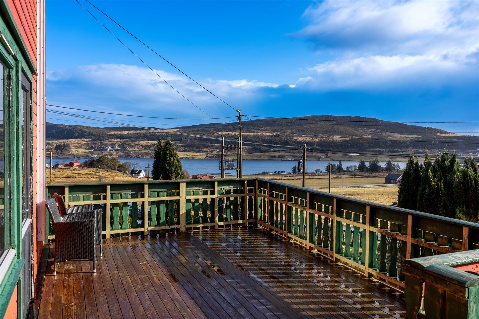 Utsikt fra terrassen. Galleribilde