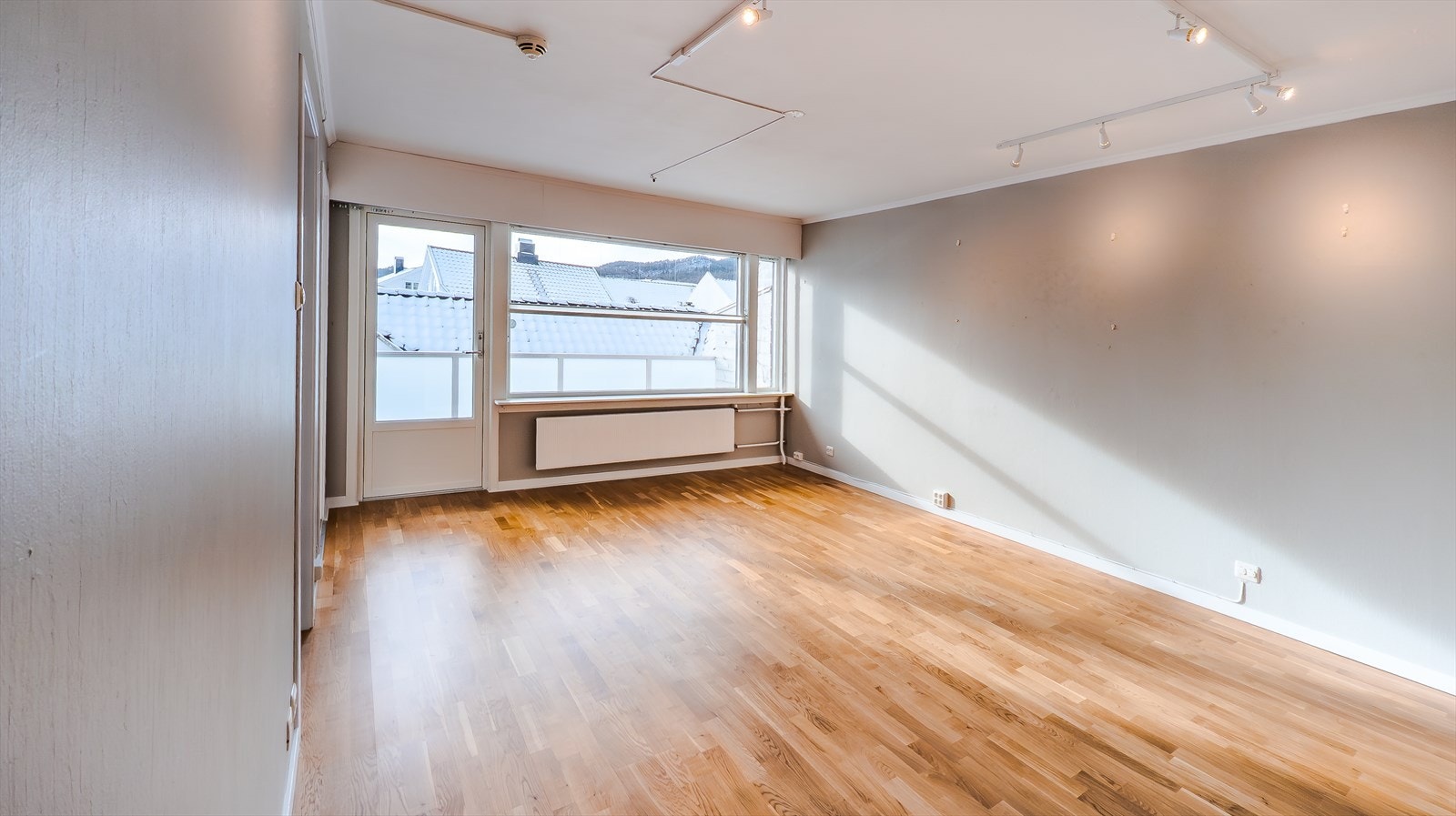 Hele leiligheten er malt opp i duse farger. Galleribilde