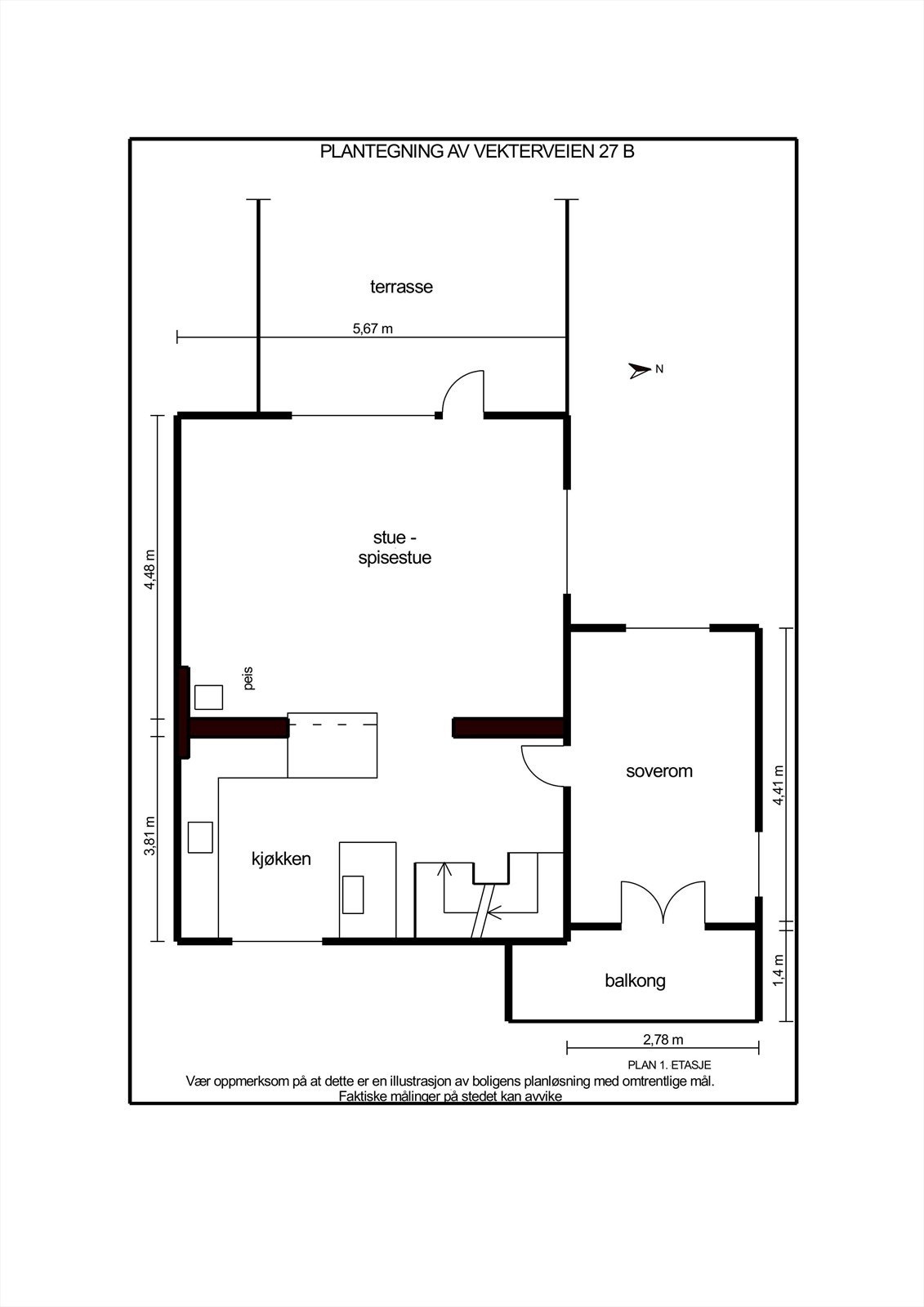 Plantegning 1.etasje. Galleribilde