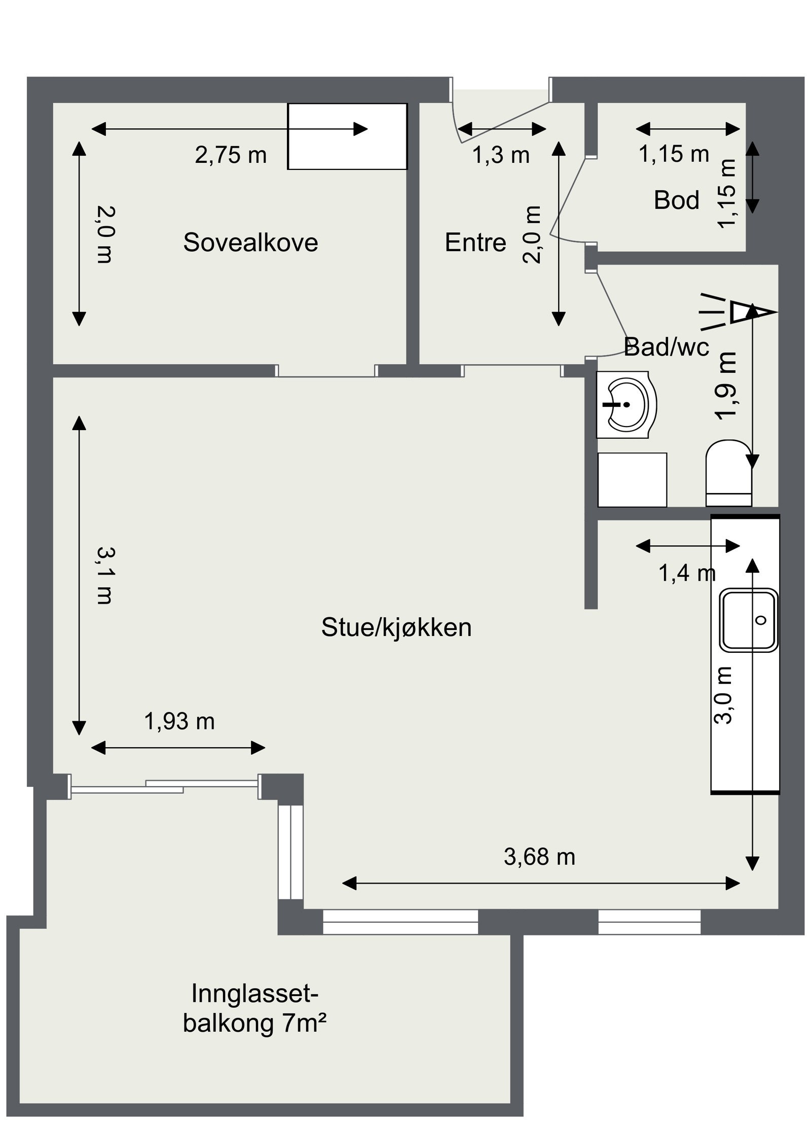 Plantegning Galleribilde
