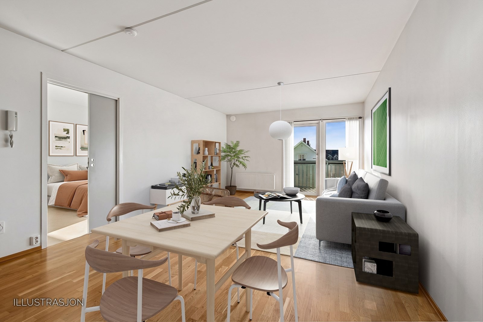 Velkommen til Høvlerigata 2 - Fin 2-roms selveierleilighet i Årnes! Bildet er digitalt stylet. (Fotograf Dagmar Aanerud). Galleribilde