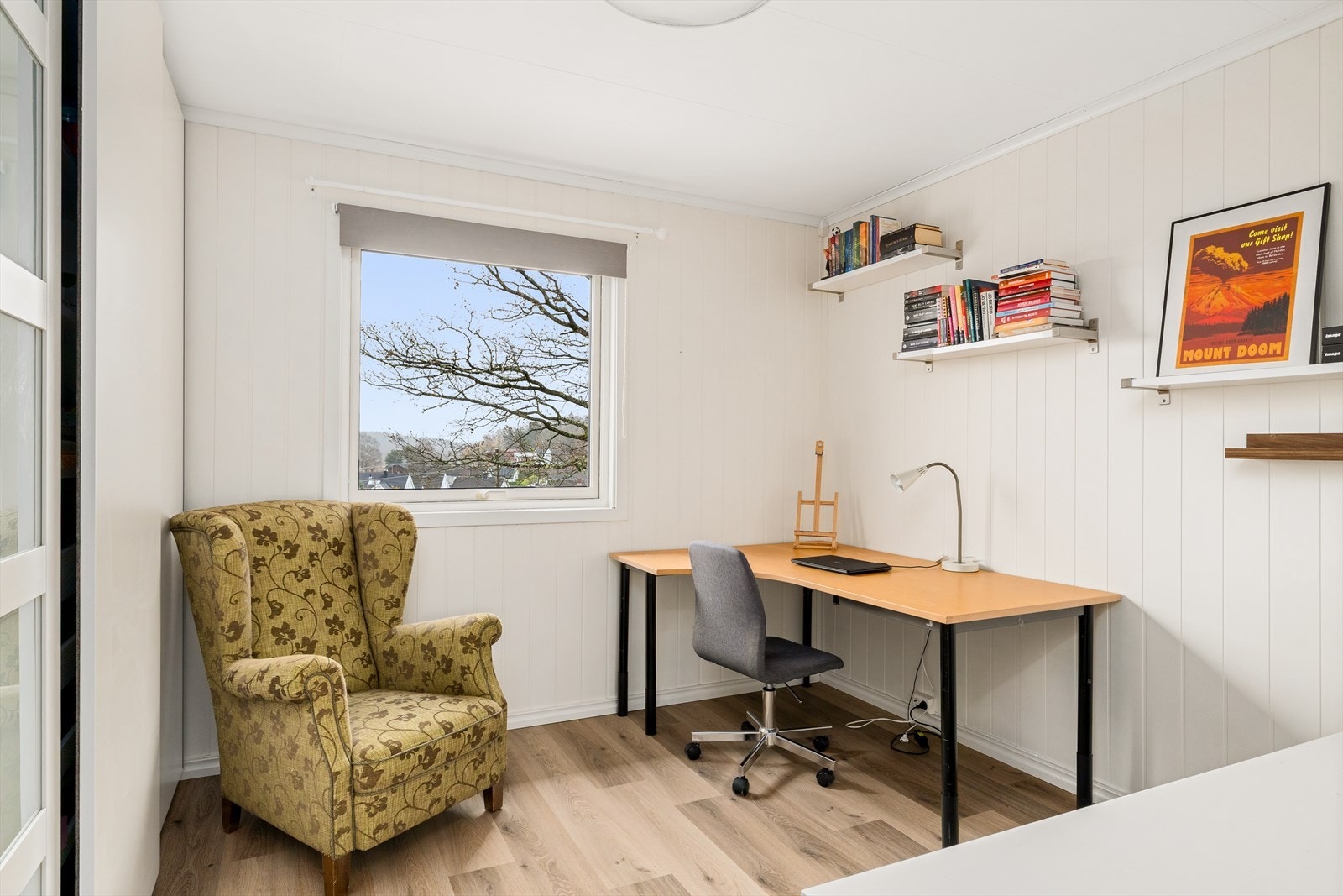 Boligen er innredet med et soverom i 2.etasje. Galleribilde