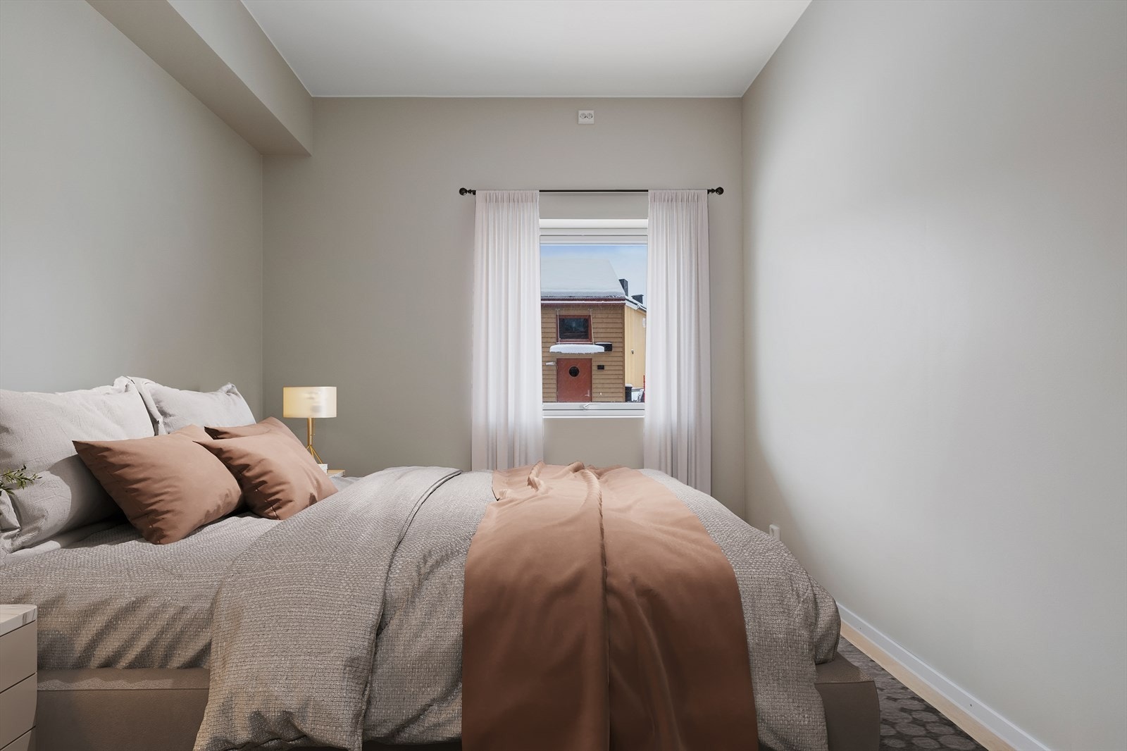 Det andre soverommet er på 6,3m². Begge soverommene har plass til garderobeskap Galleribilde