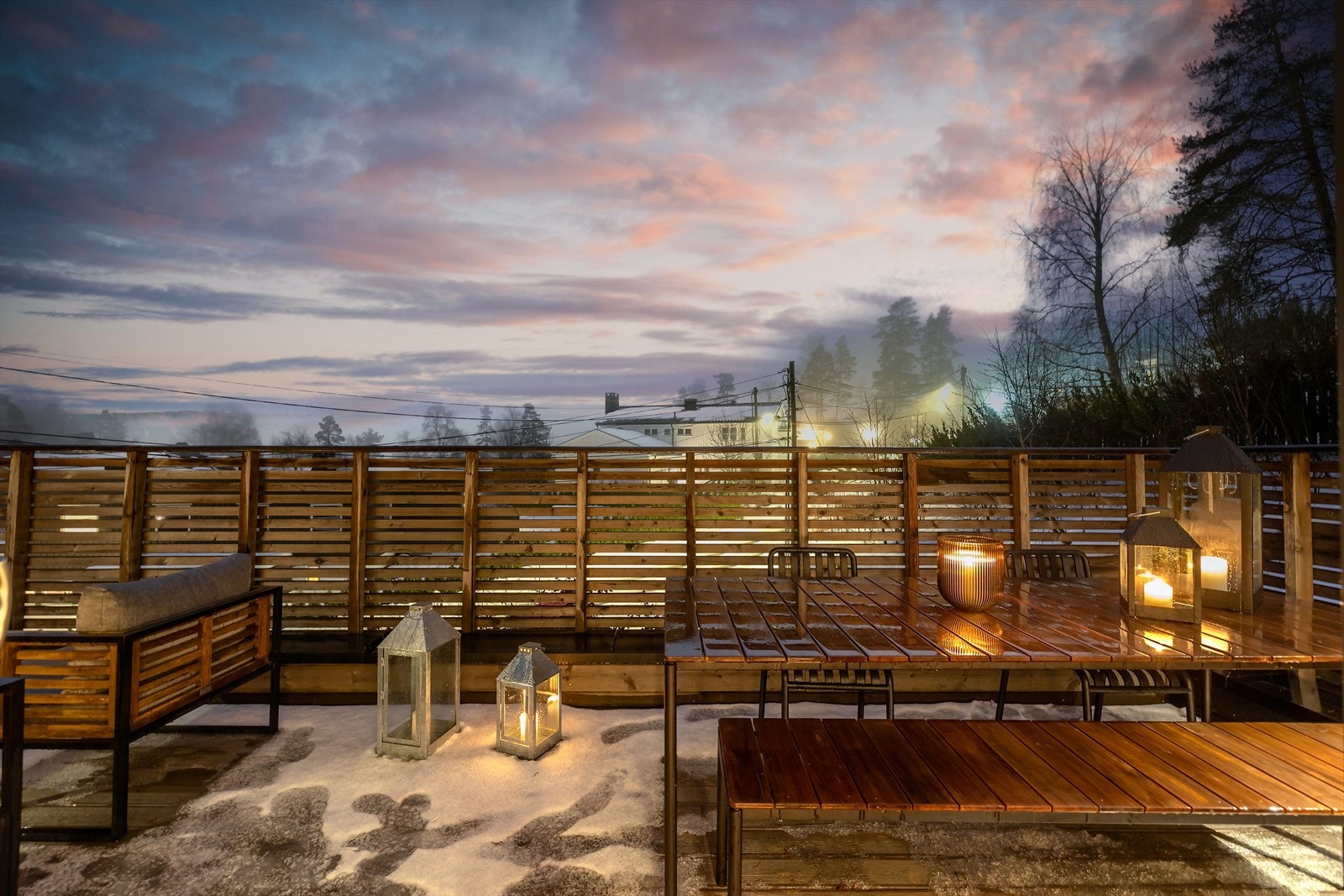 Kveldsbilde balkong Galleribilde