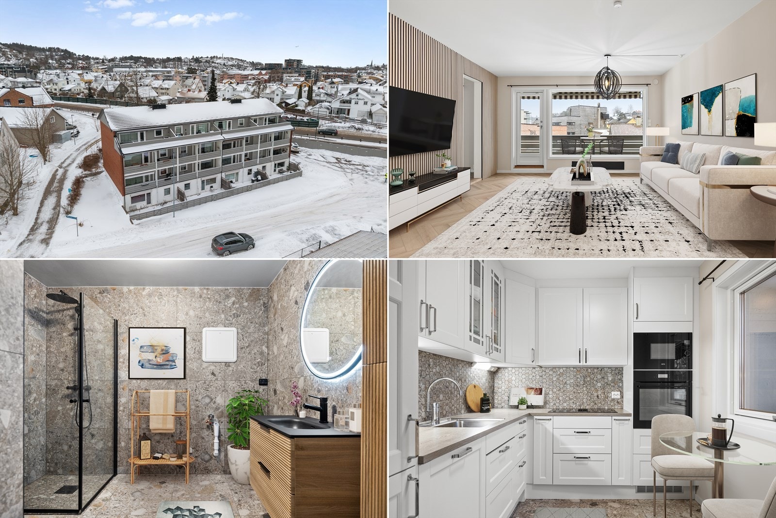 Fotograf: Paul Skahjem Thürmer. Leiligheten er digitalt stylet Galleribilde