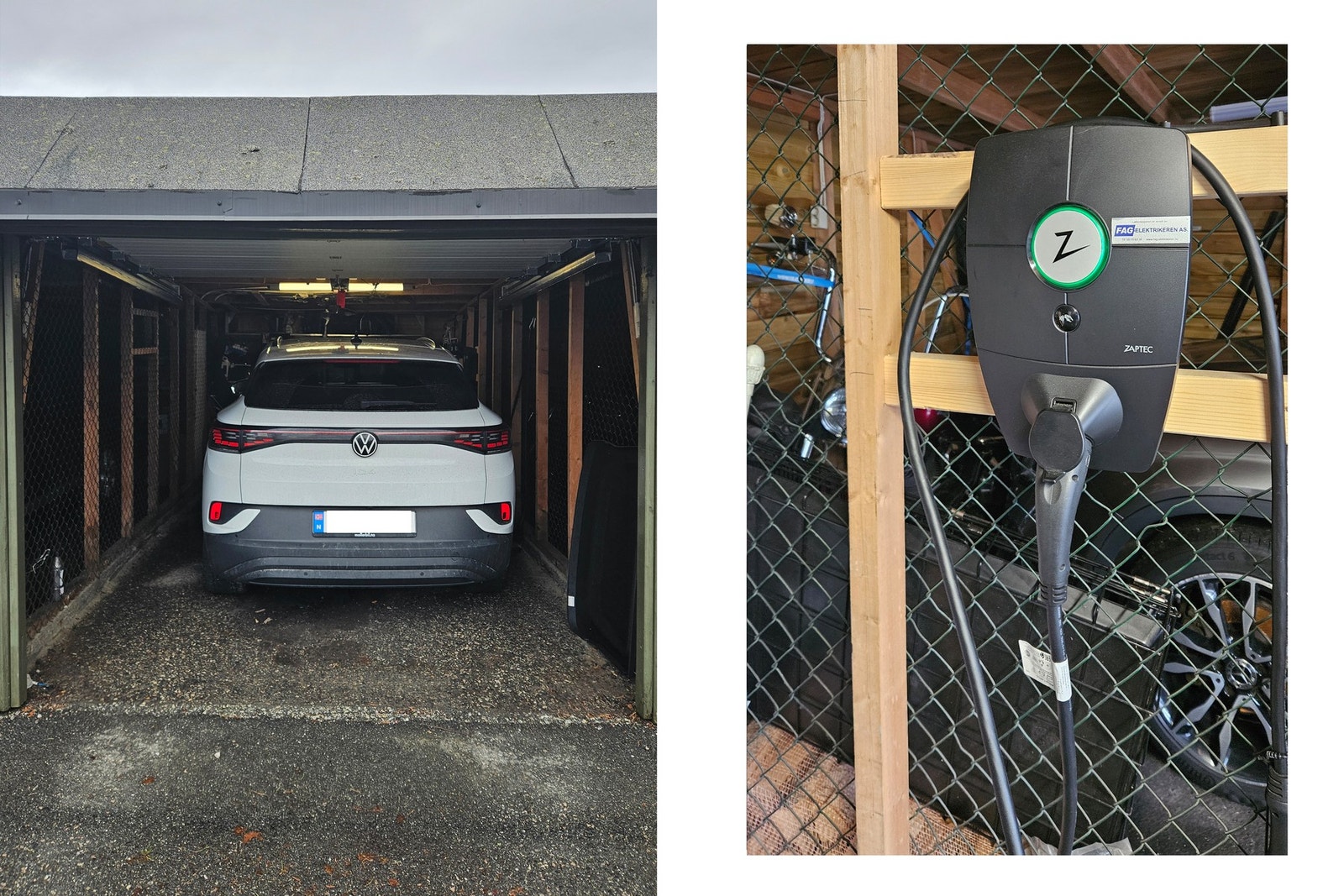 Medfølgende boligen er garasjeplass med elbil lader. Galleribilde