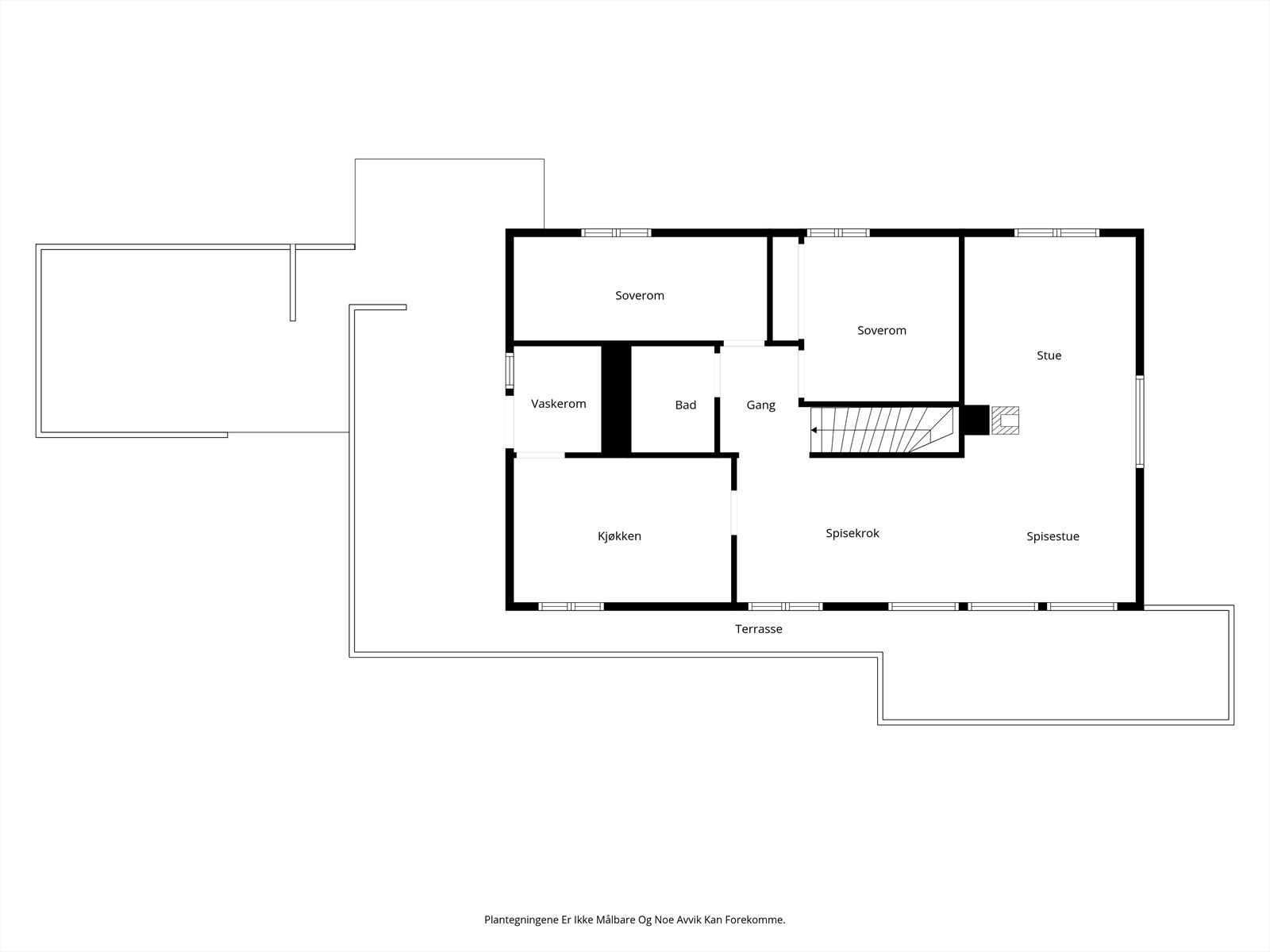 Planskisse hovedetasje. Galleribilde