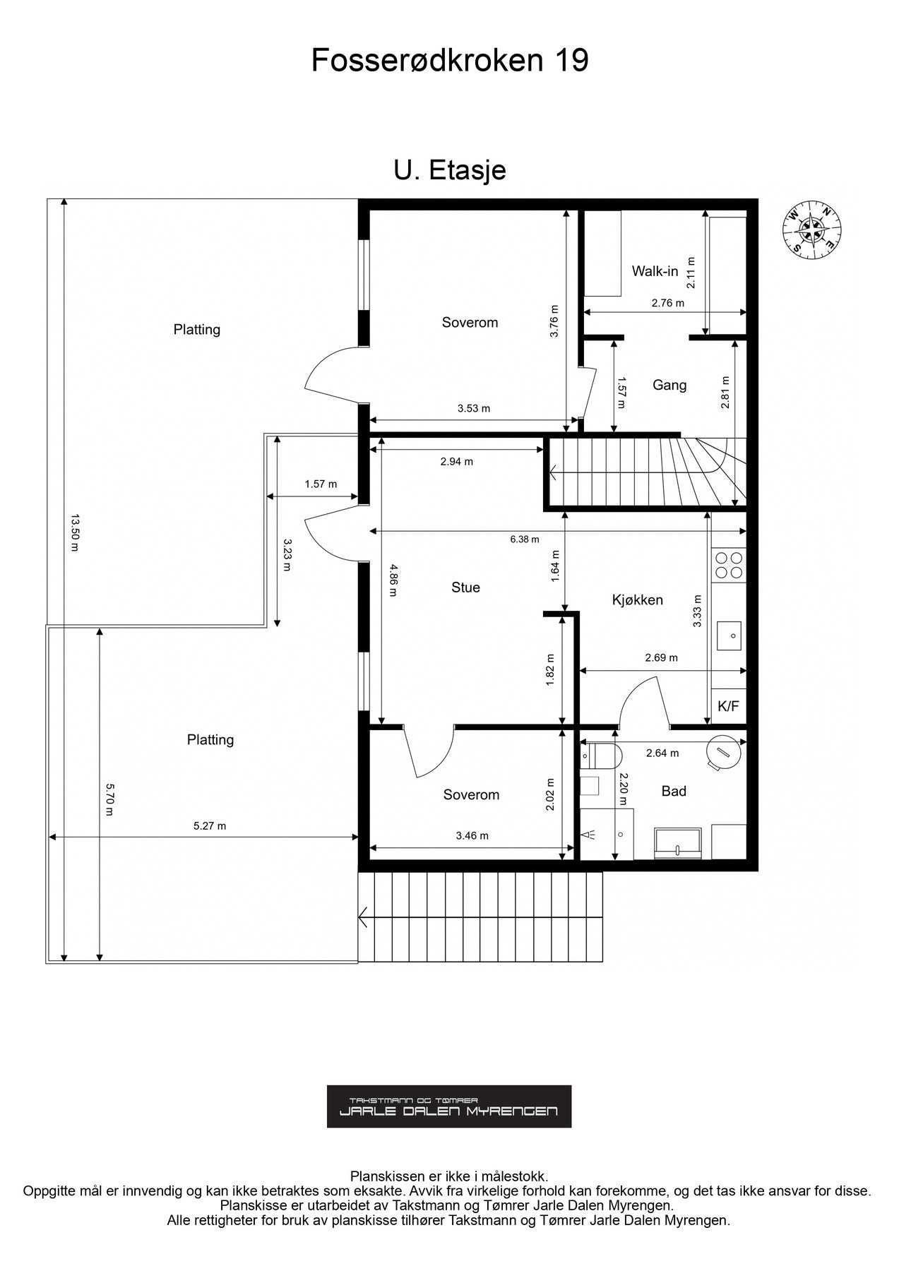 Plantegning underetasje Galleribilde