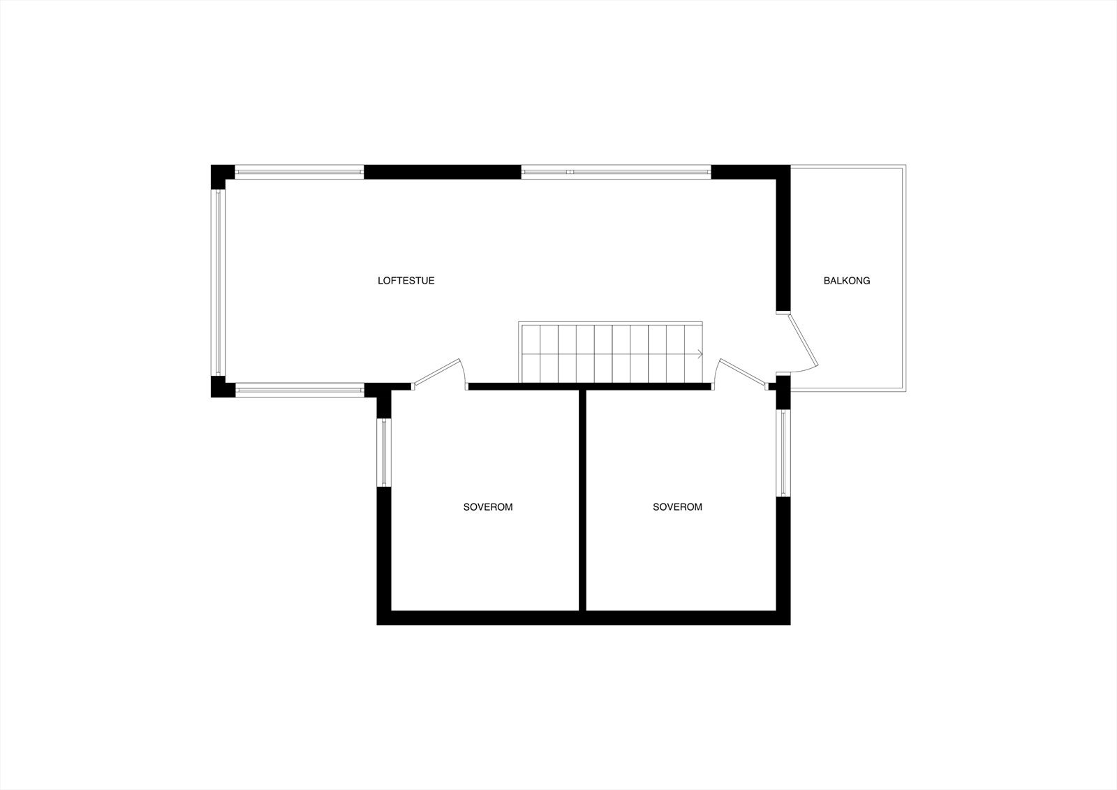 Planløsning 2.etasje. Galleribilde