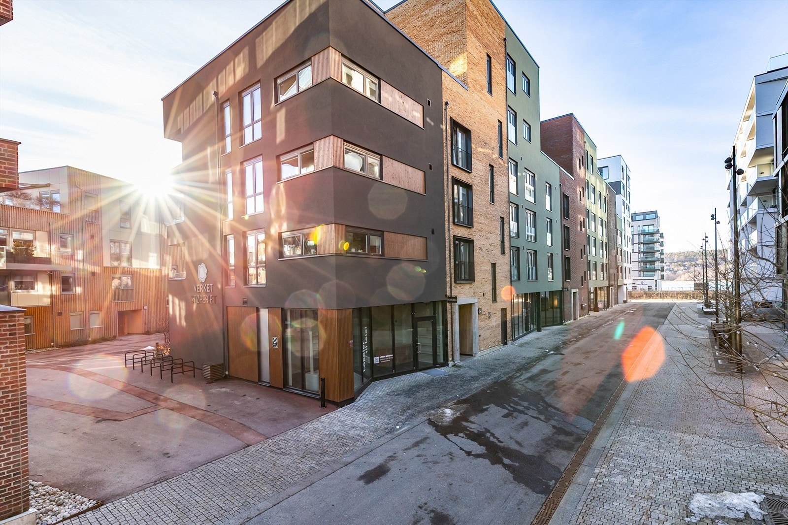 På Støperiet kan du bo i moderne og fremtidsrettede omgivelser, midt i den bydelen Verket. Galleribilde