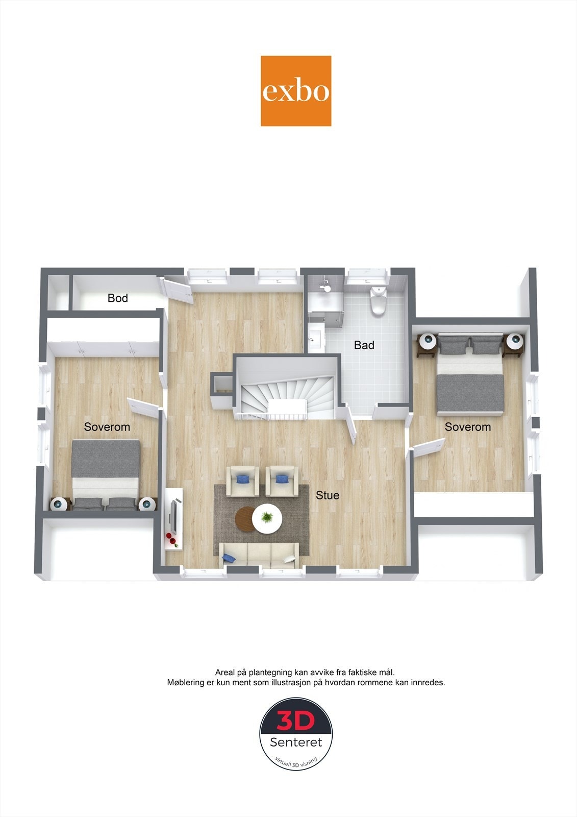 Plantegning loftetasje Galleribilde