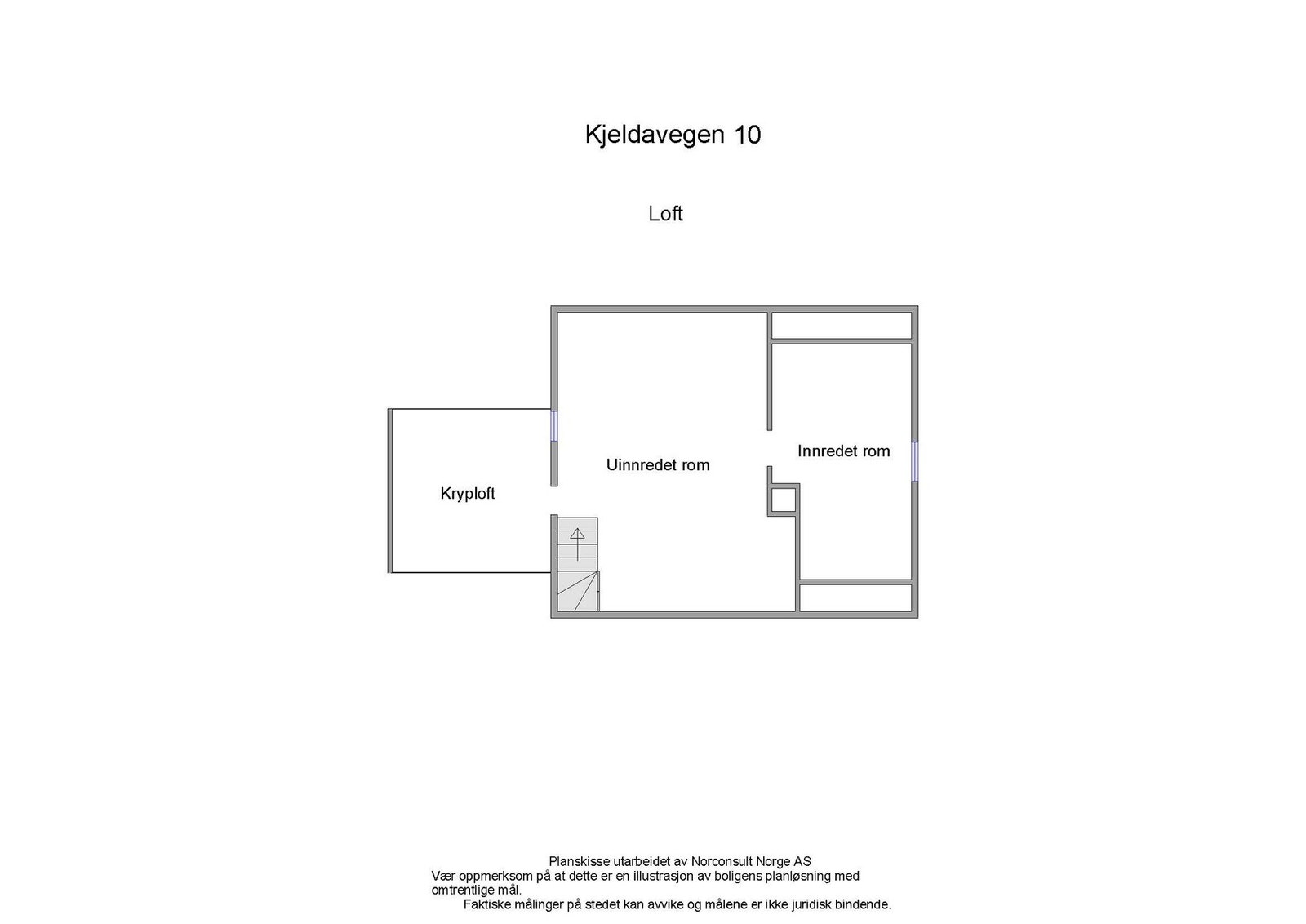 Boligens planskisse - loftetasje Galleribilde