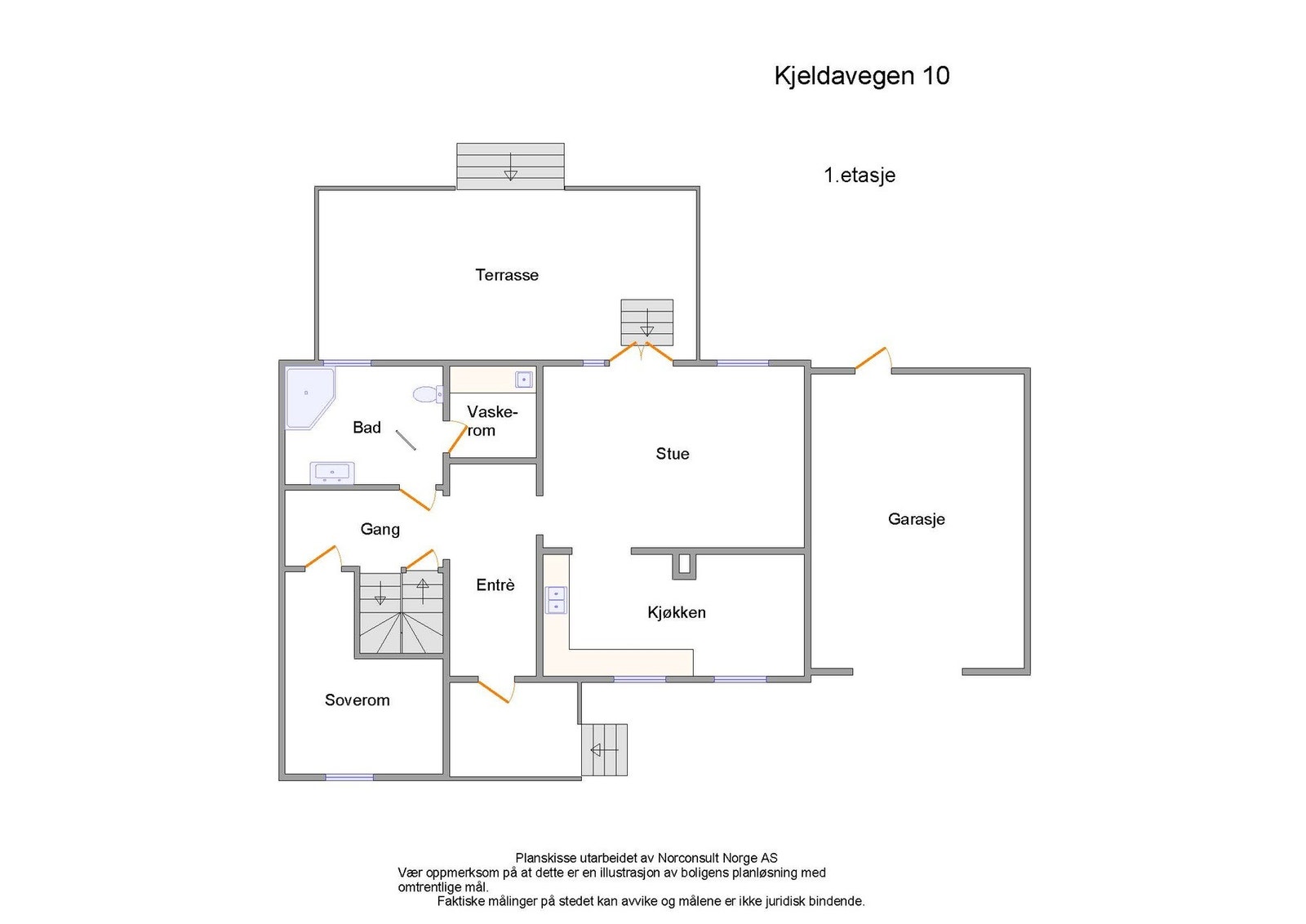 Boligens planskisse - 1. Etasje Galleribilde