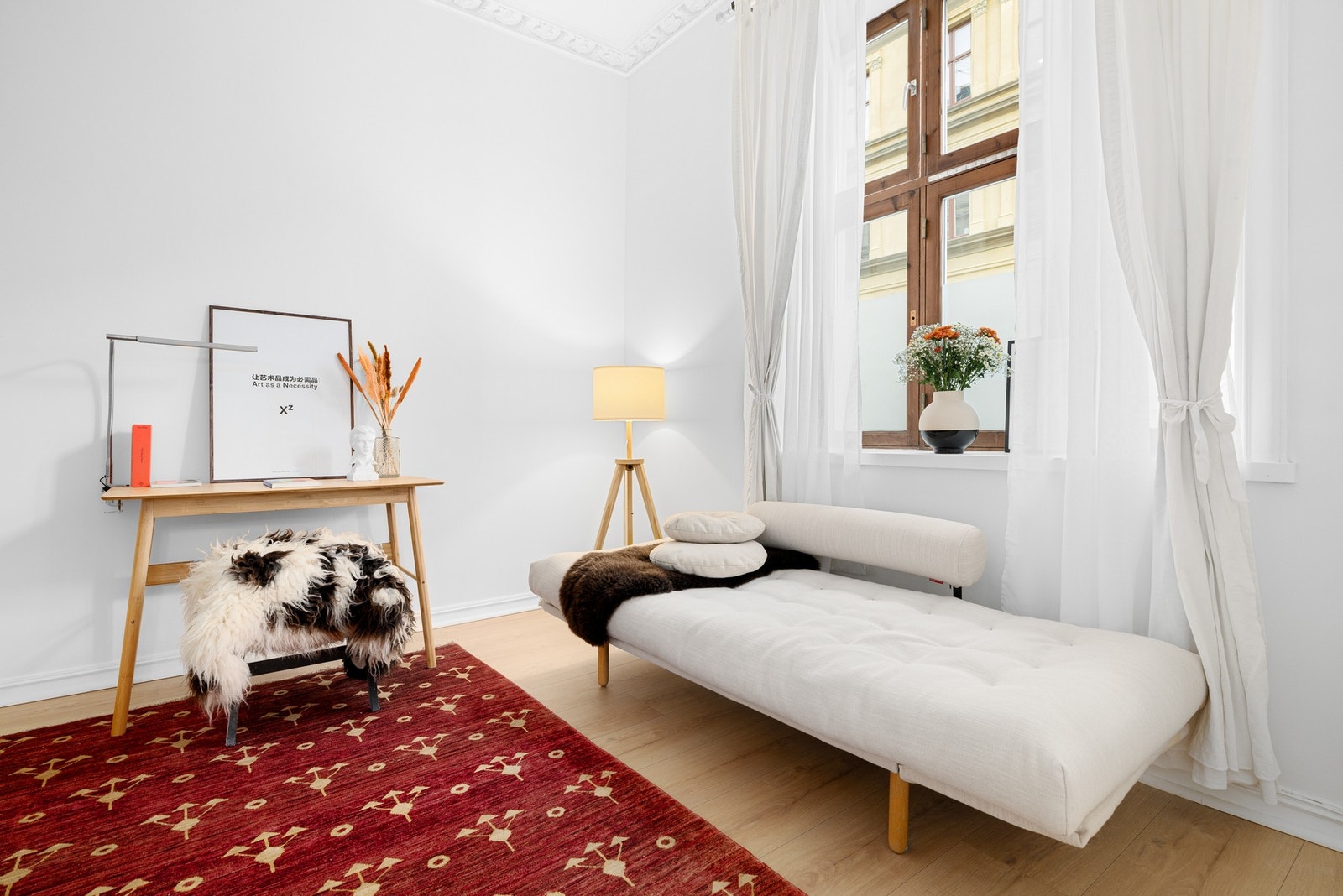 - Rommet passer utmerket som soverom, gjesterom, kontor eller en kombinasjon av disse - Galleribilde