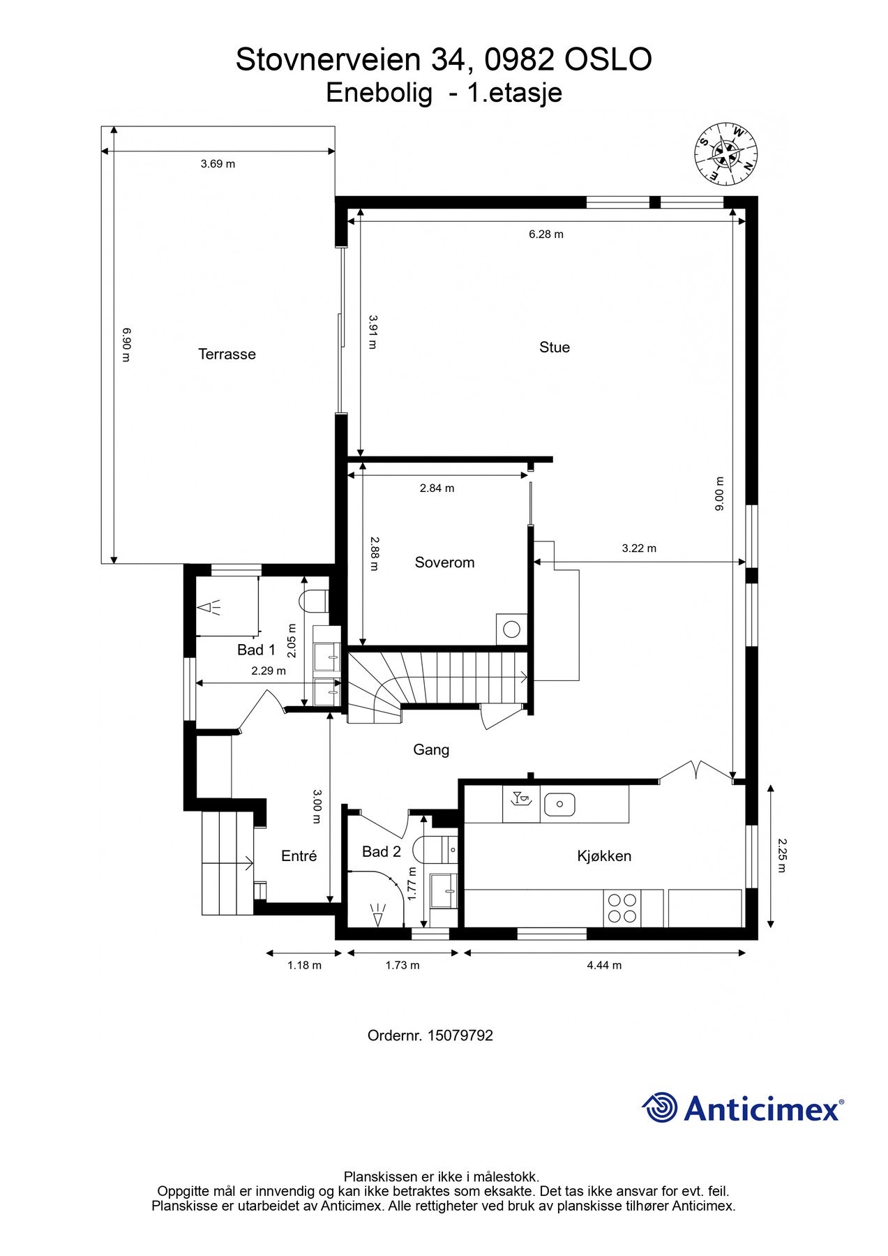 Plantegning 1. etasje. Galleribilde