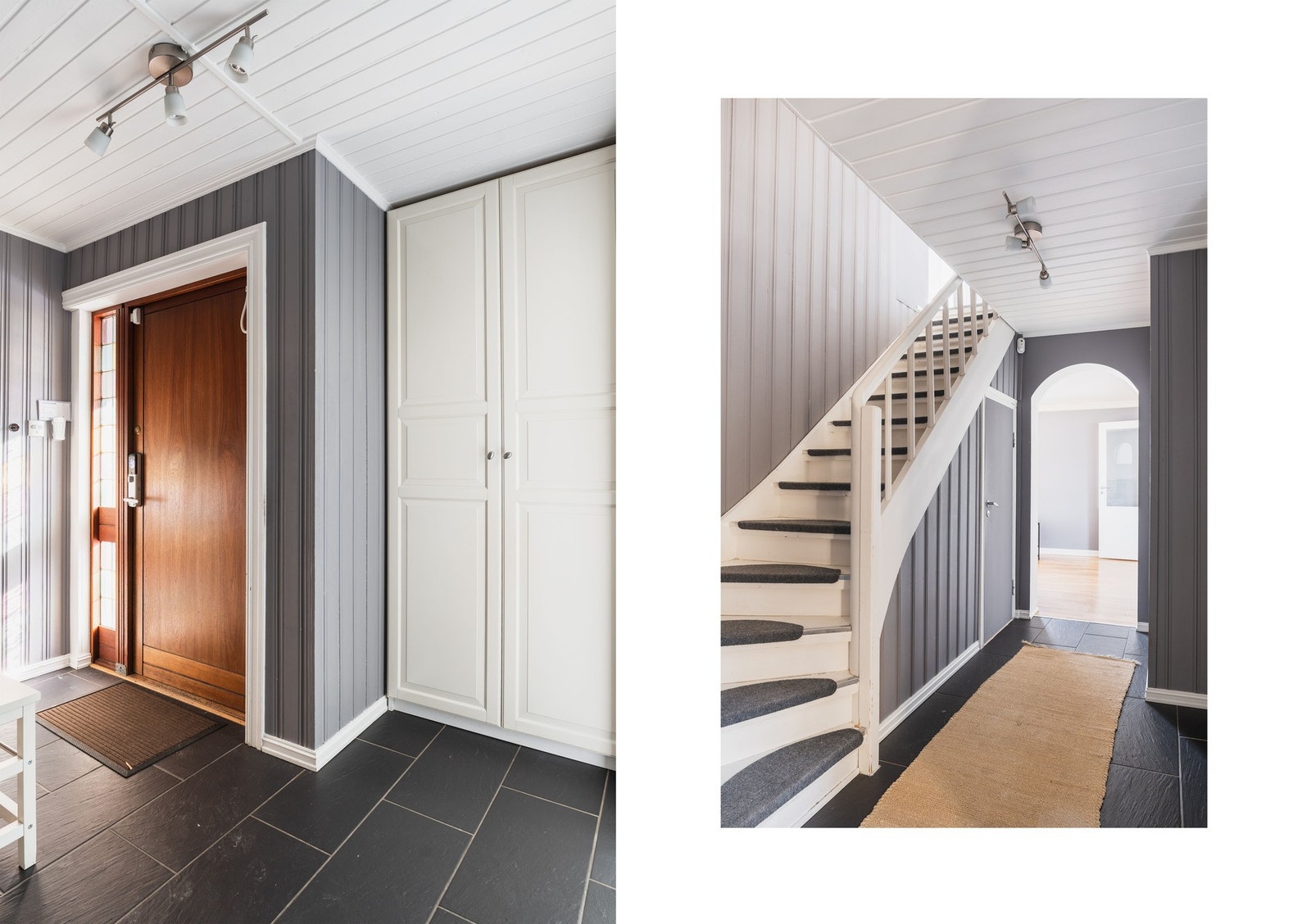 Innbydende entré med gode oppbevaringsmuligheter. Galleribilde