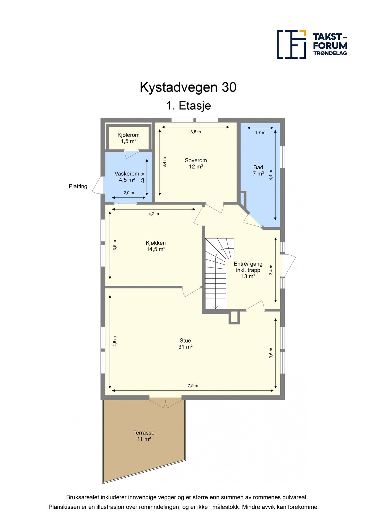 Plantegning 1.etasje Galleribilde