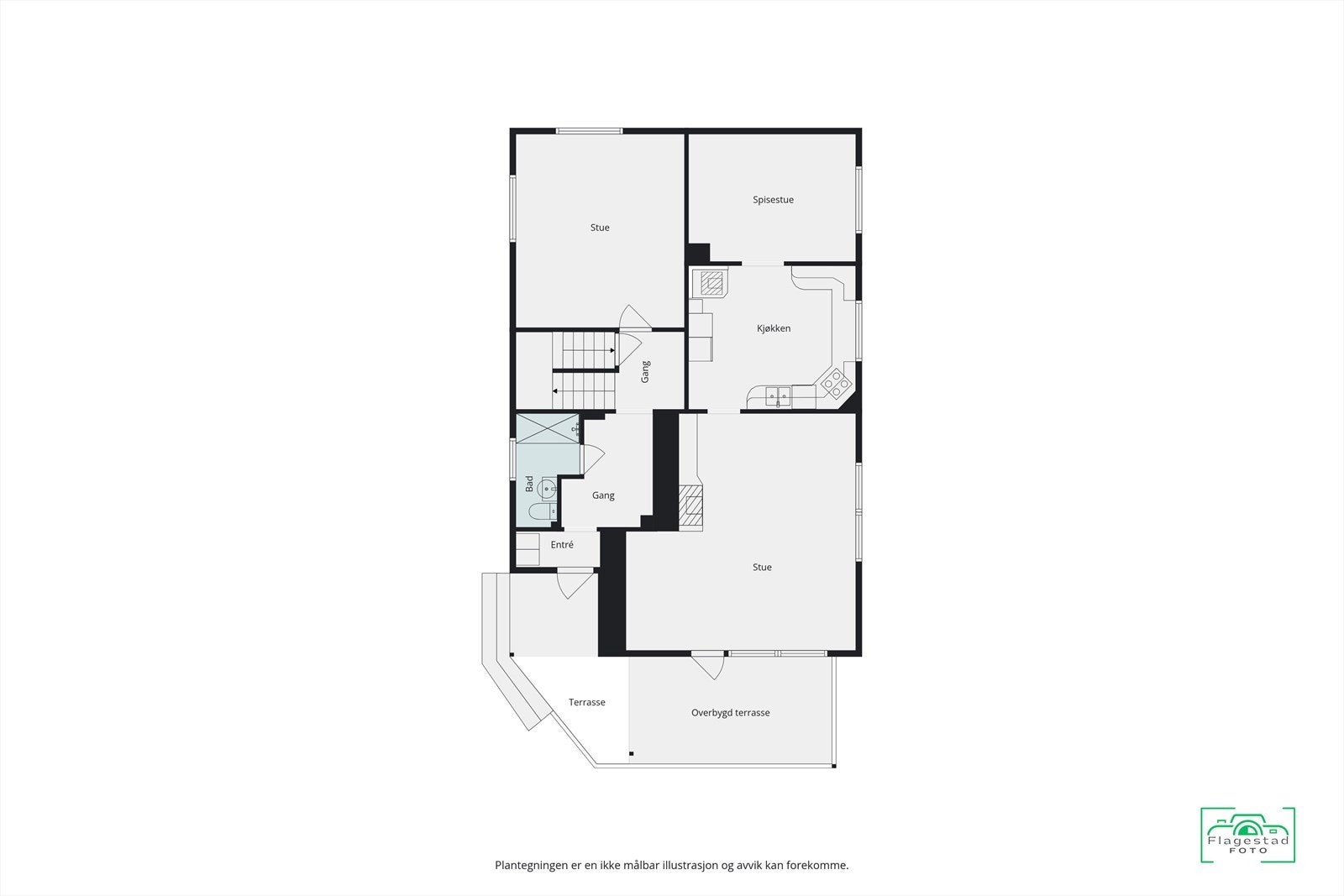 Plantegning 1. etasje Galleribilde