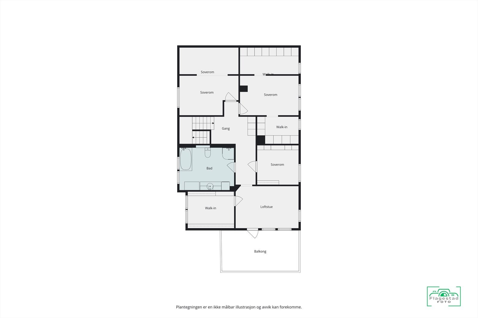 Plantegning 2. etasje Galleribilde