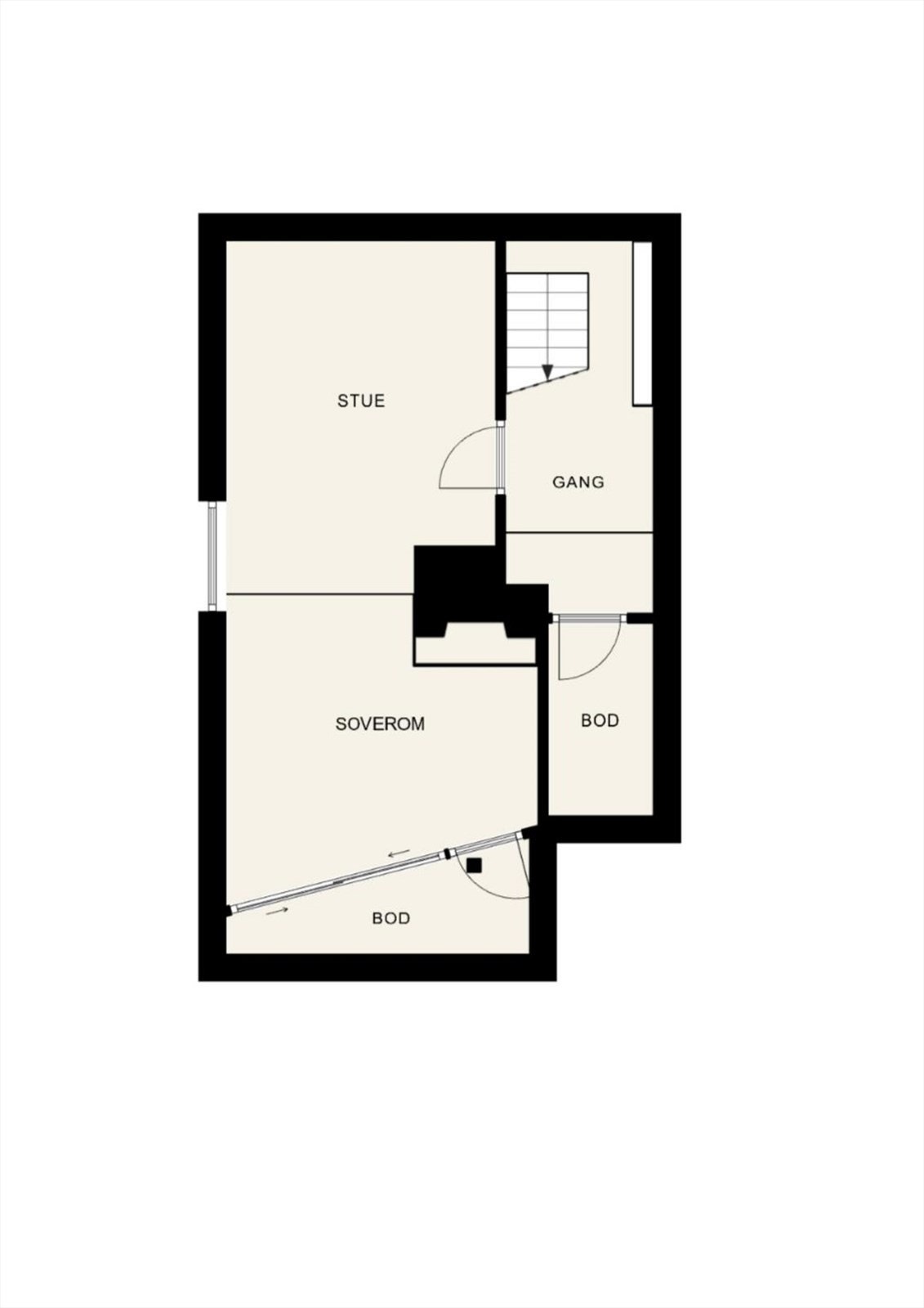 Planskisse kjeller Galleribilde