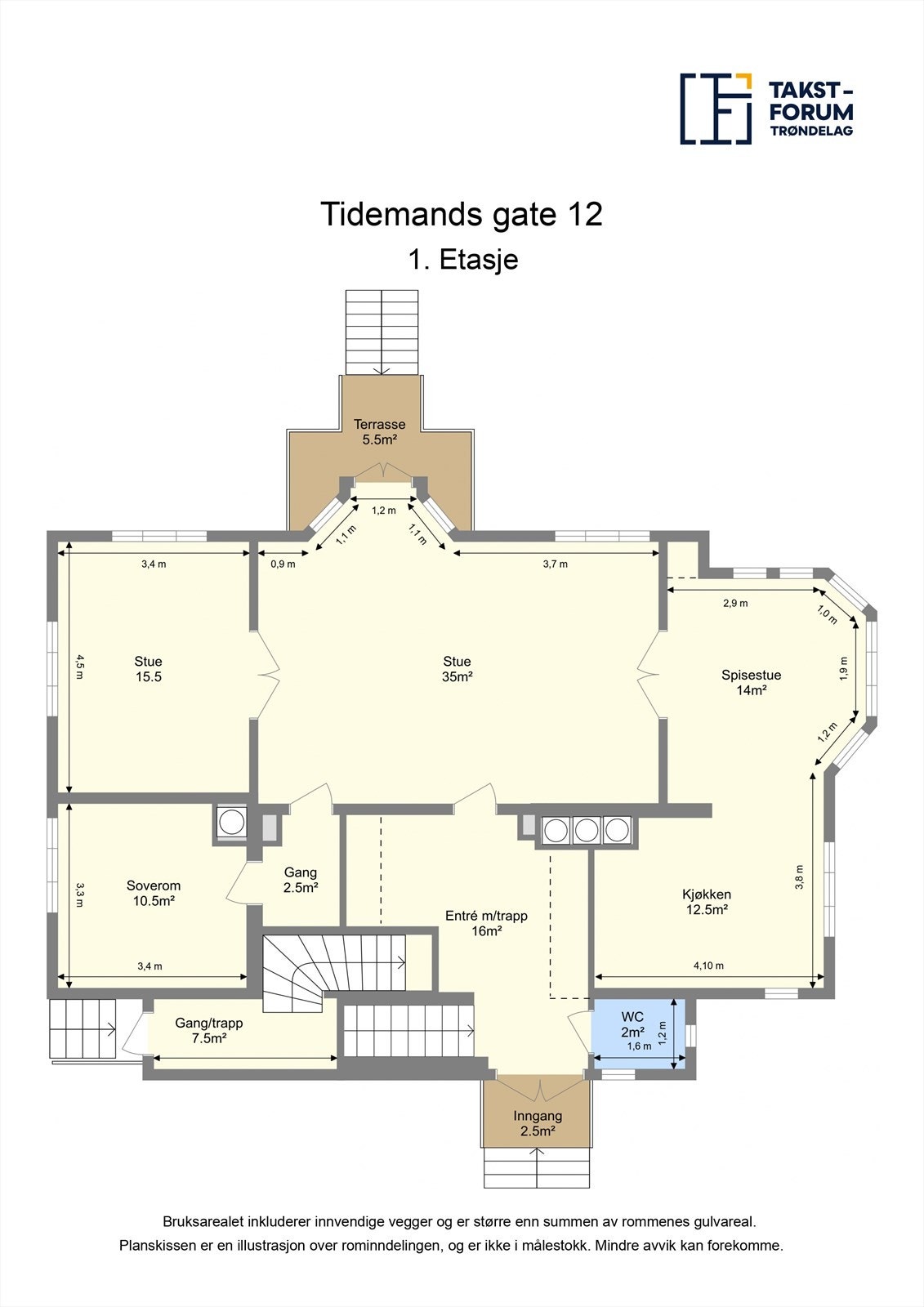 Planskisse 1.etasje. Galleribilde