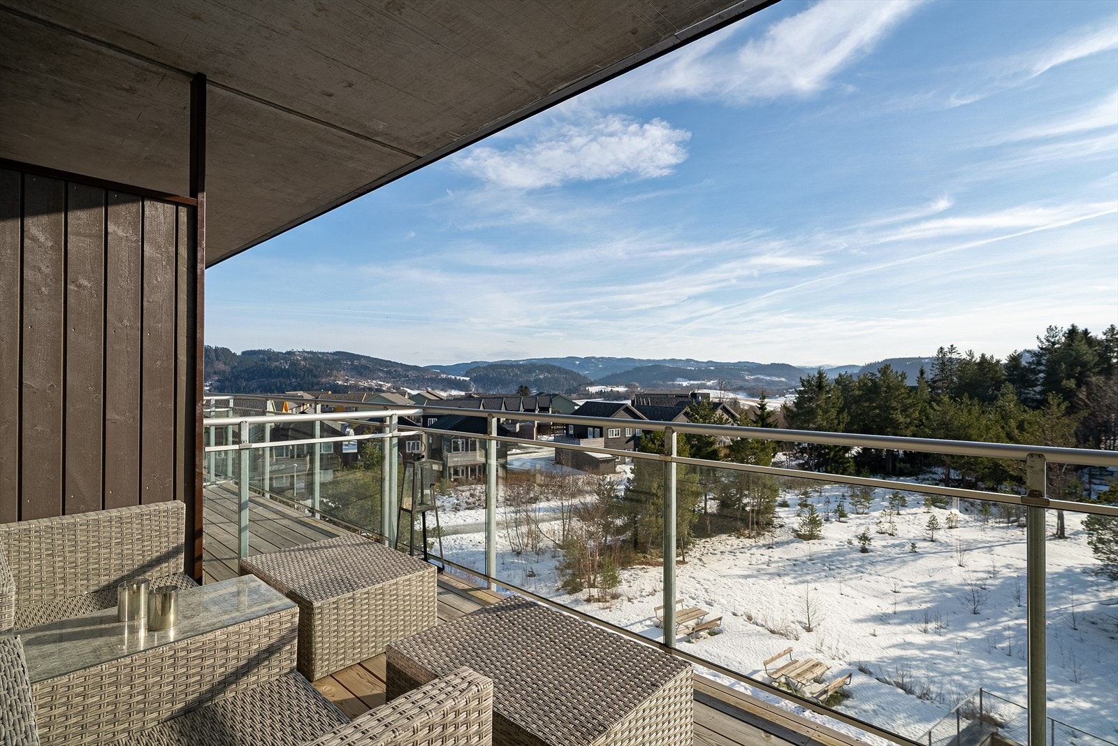 På balkongen er det fine sol- og utsiktsforhold. Galleribilde