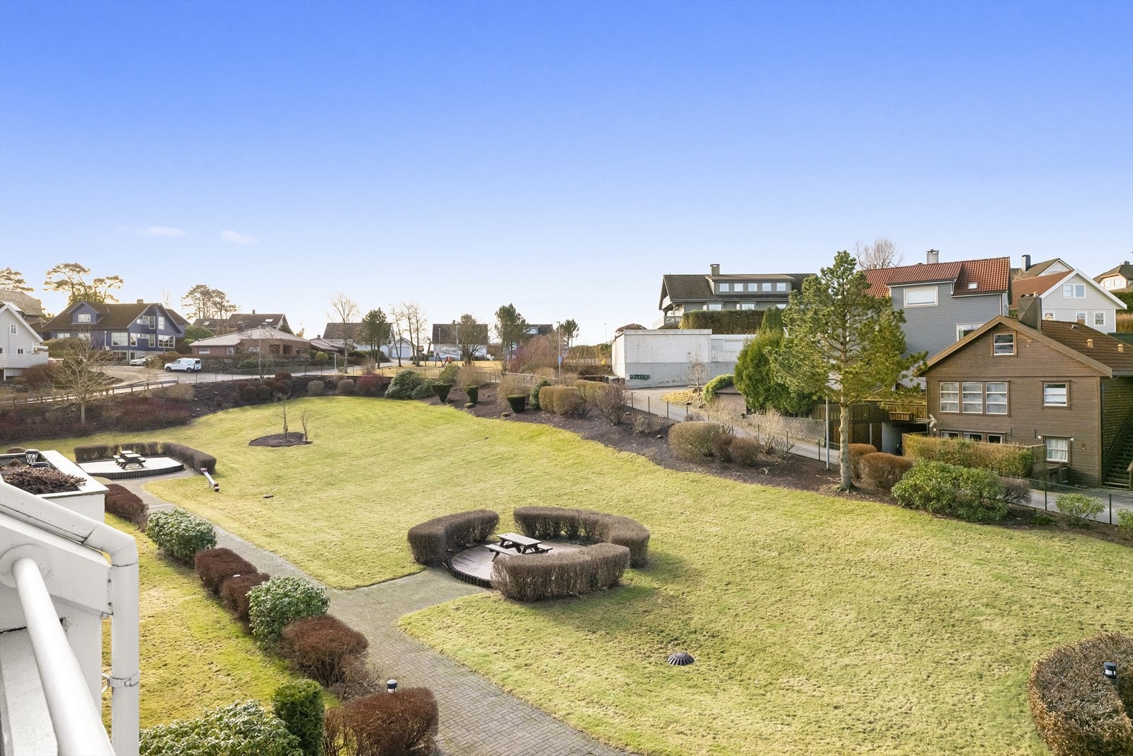 Utsikt til fellesareal fra balkongen Galleribilde