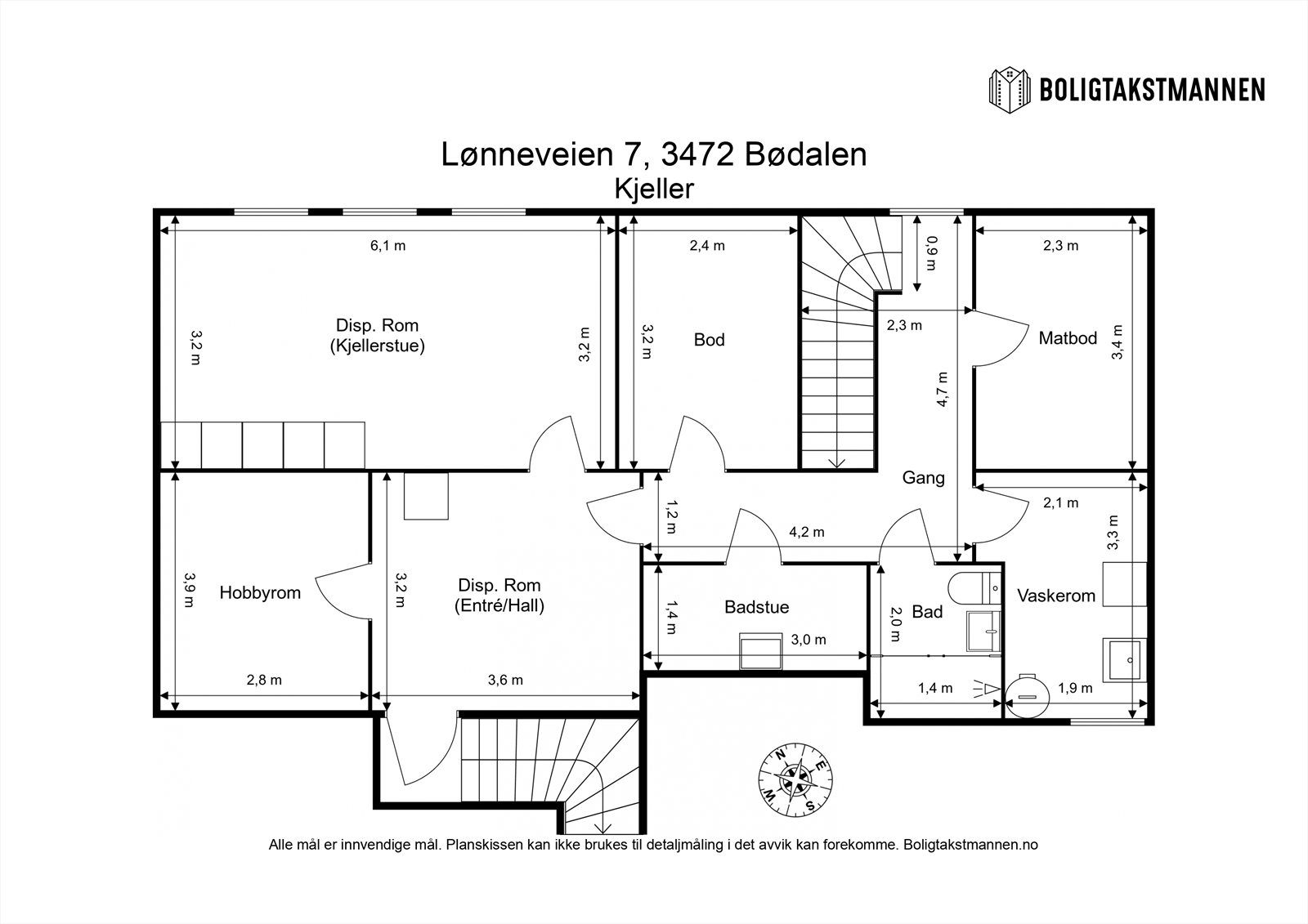 Plantegning kjelleretasje. Galleribilde
