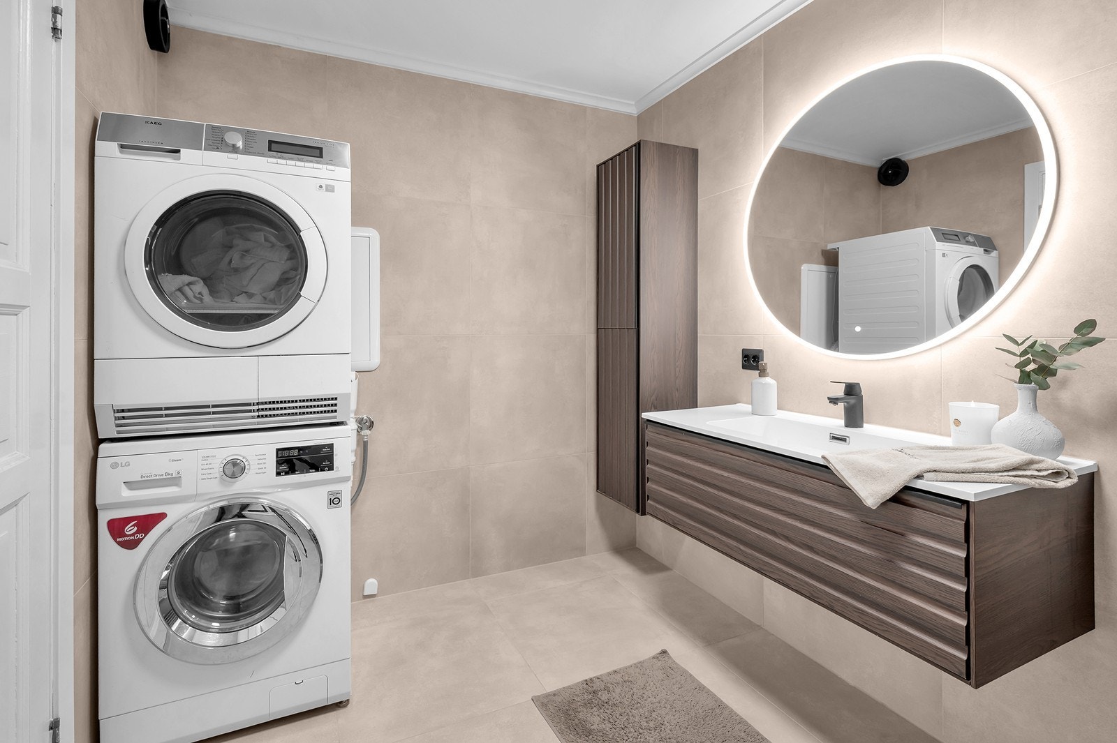 Opplegg for vaskemakin og tørketrommel Galleribilde