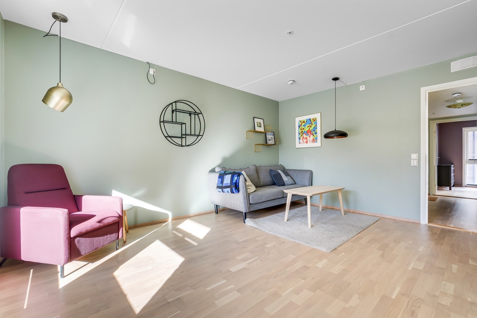 Det er balansert ventilasjon i leiligheten. Galleribilde