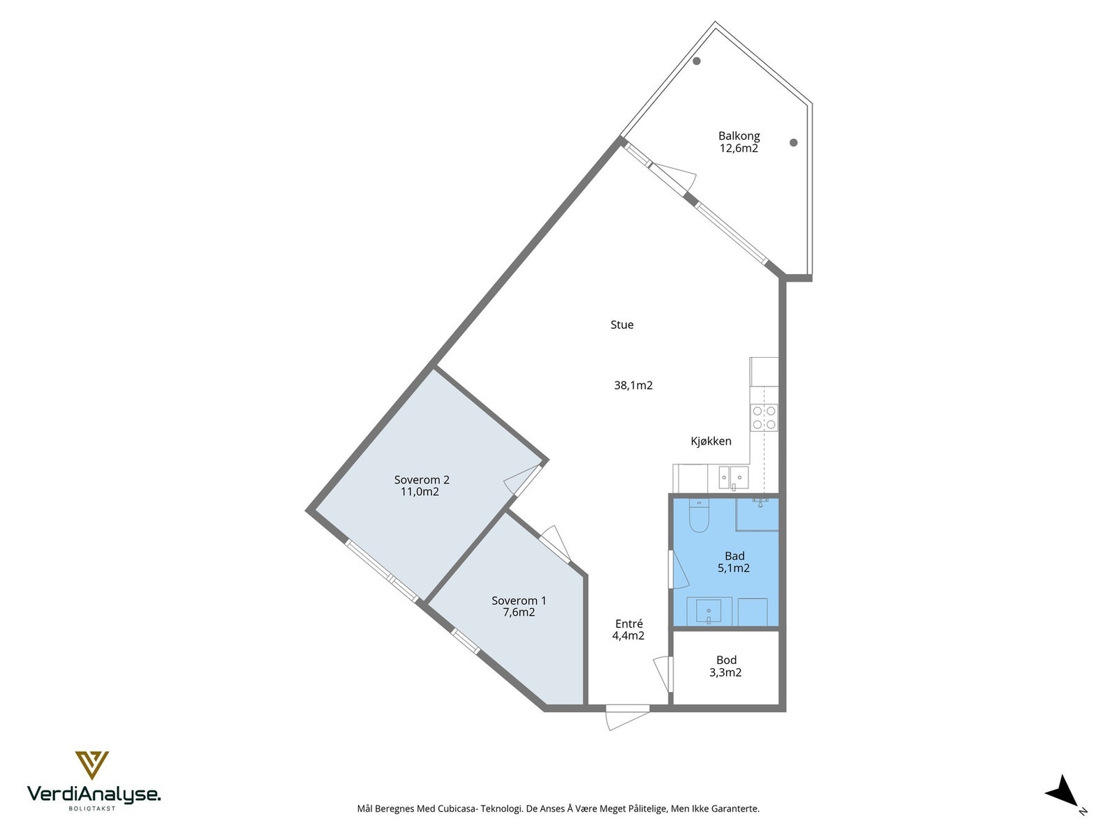 Planskisse Bakkehellet 7 Galleribilde