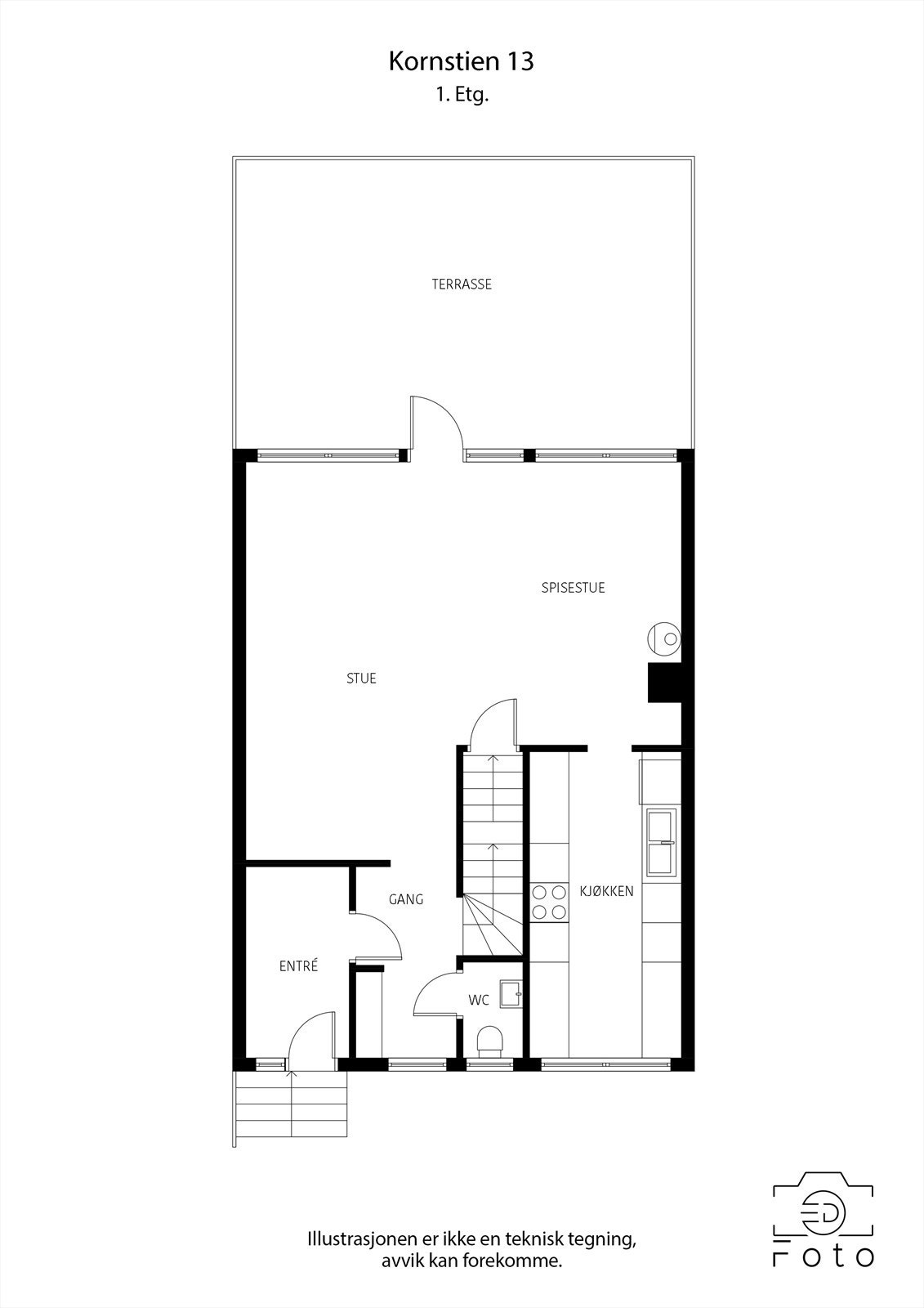 Plantegning 1. etasje Galleribilde