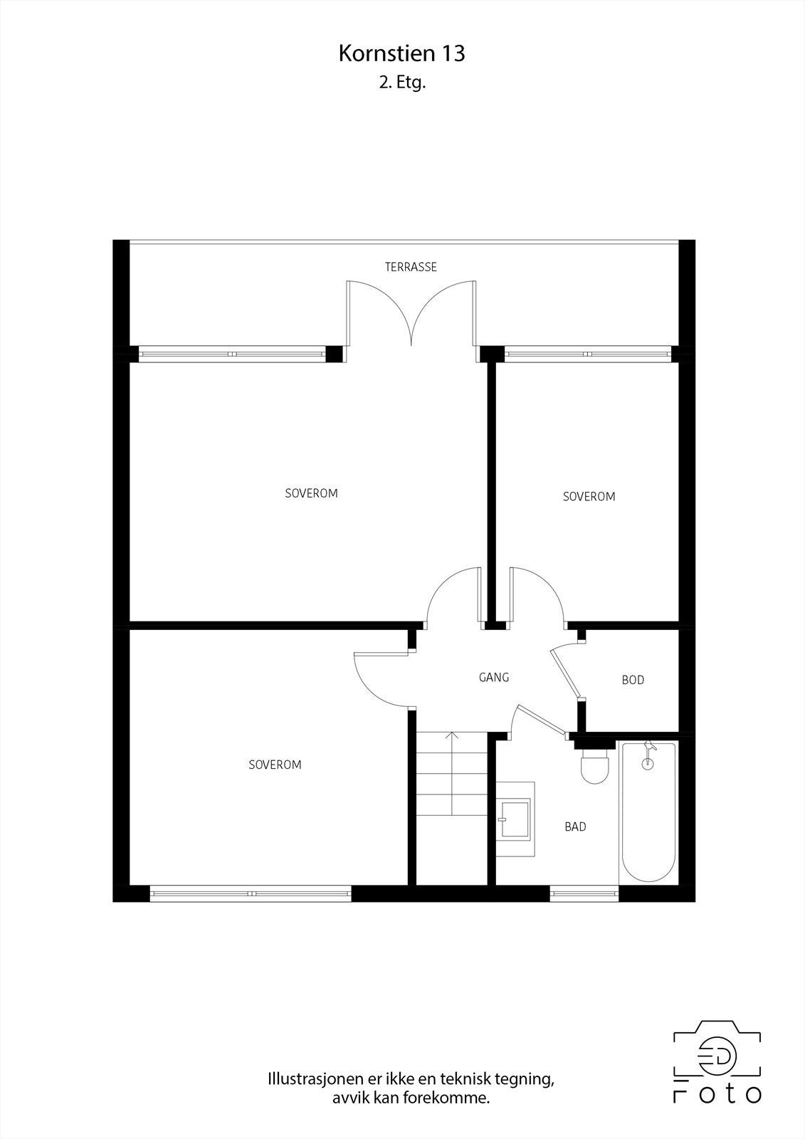 Plantegning 2. etasje Galleribilde