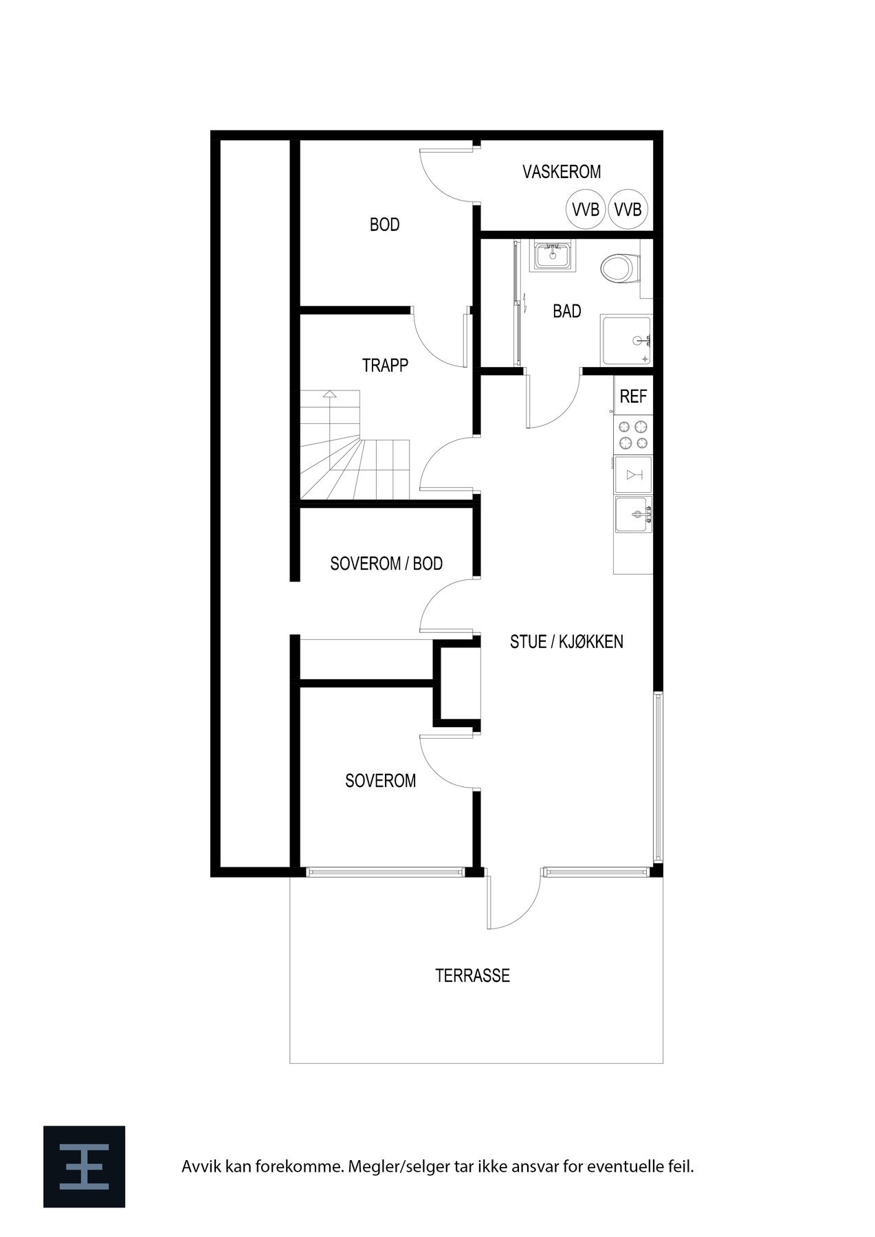 Plantegning - Underetasje. Galleribilde