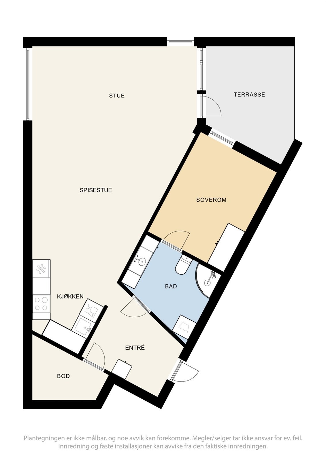 Plantegning av leiligheten Galleribilde