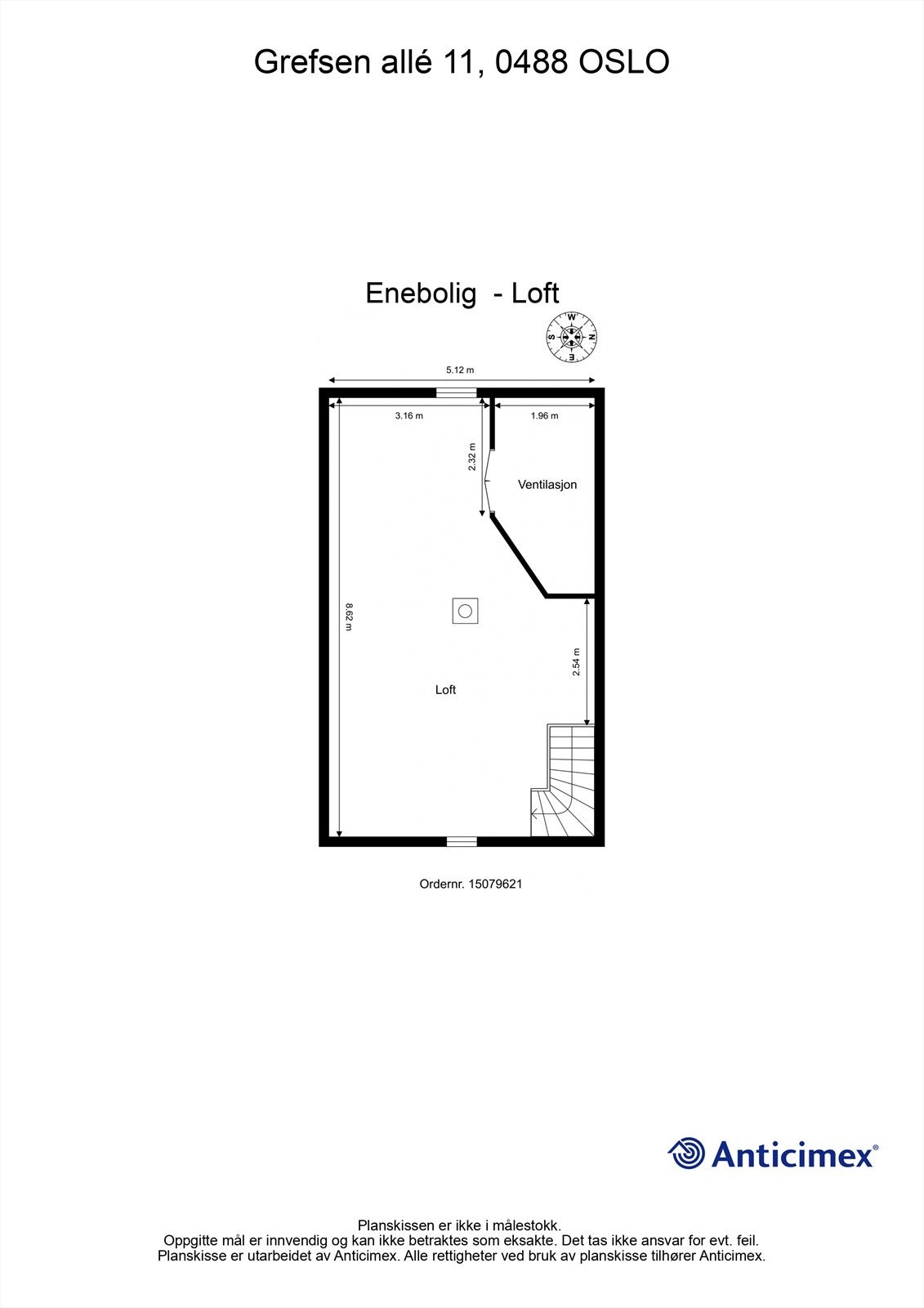 Planskisse loft Galleribilde