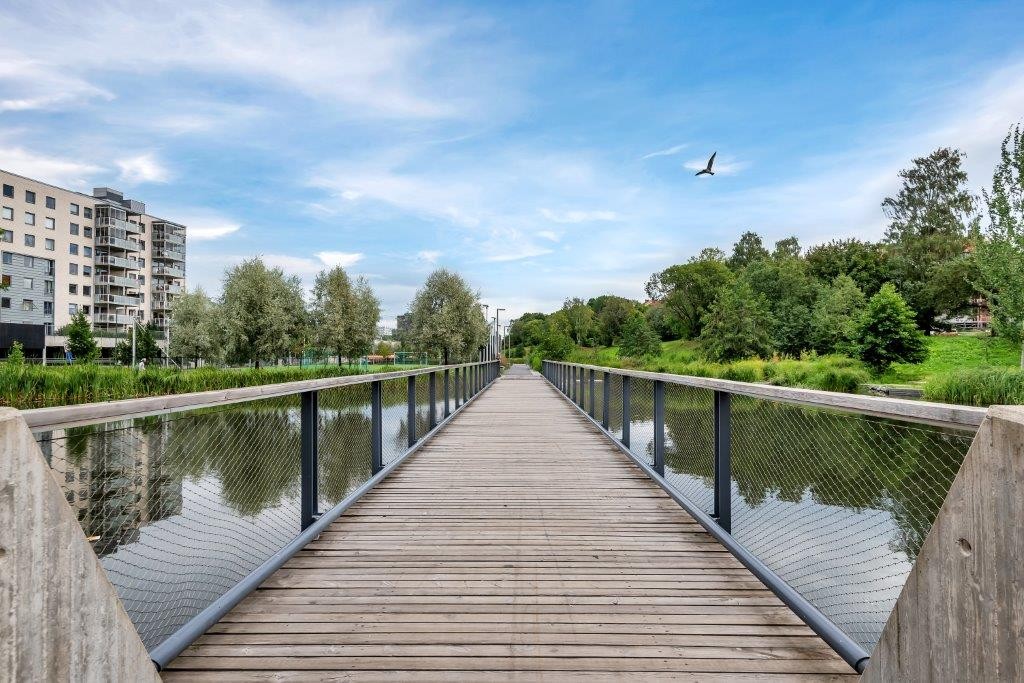 Et trivelig nærmiljø rundt Teglverksdammen. Galleribilde