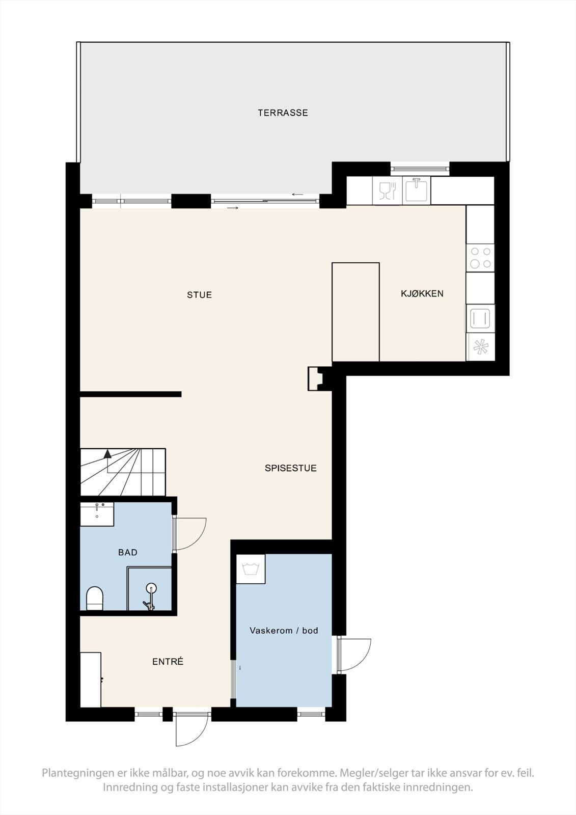 Plantegning 1. etasje Galleribilde