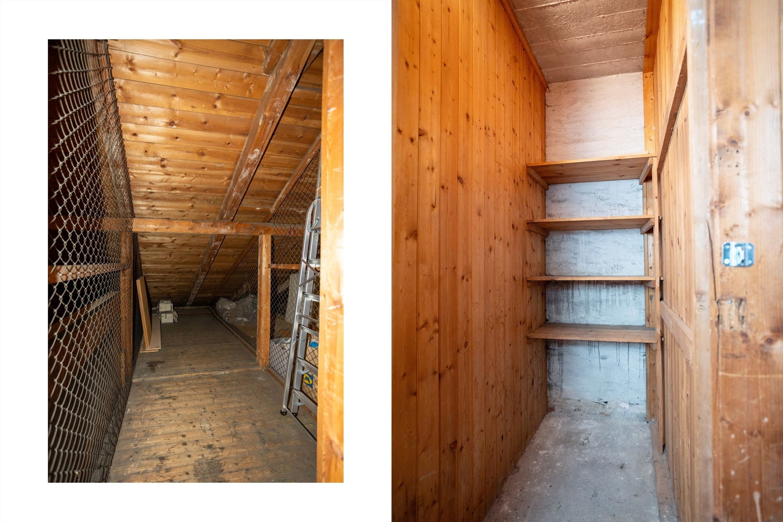 Boligen disponerer to boder, en på loft og en i kjeller, som gir godt med ekstra lagringsplass Galleribilde