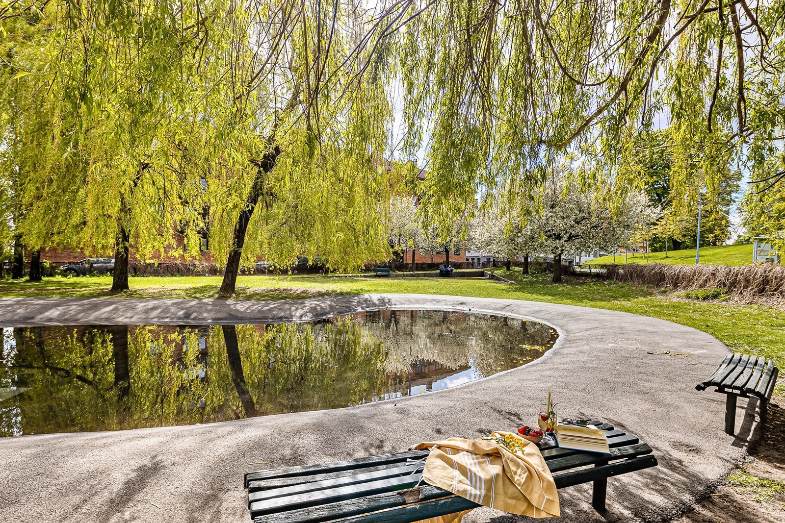 Kampen park ligger i umiddelbar nærhet og inviterer til rekreasjon året rundt Galleribilde