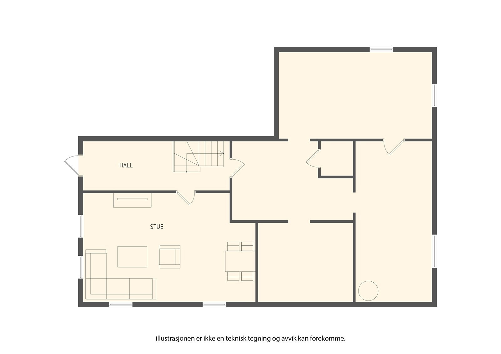 Plantegning kjeller. Galleribilde