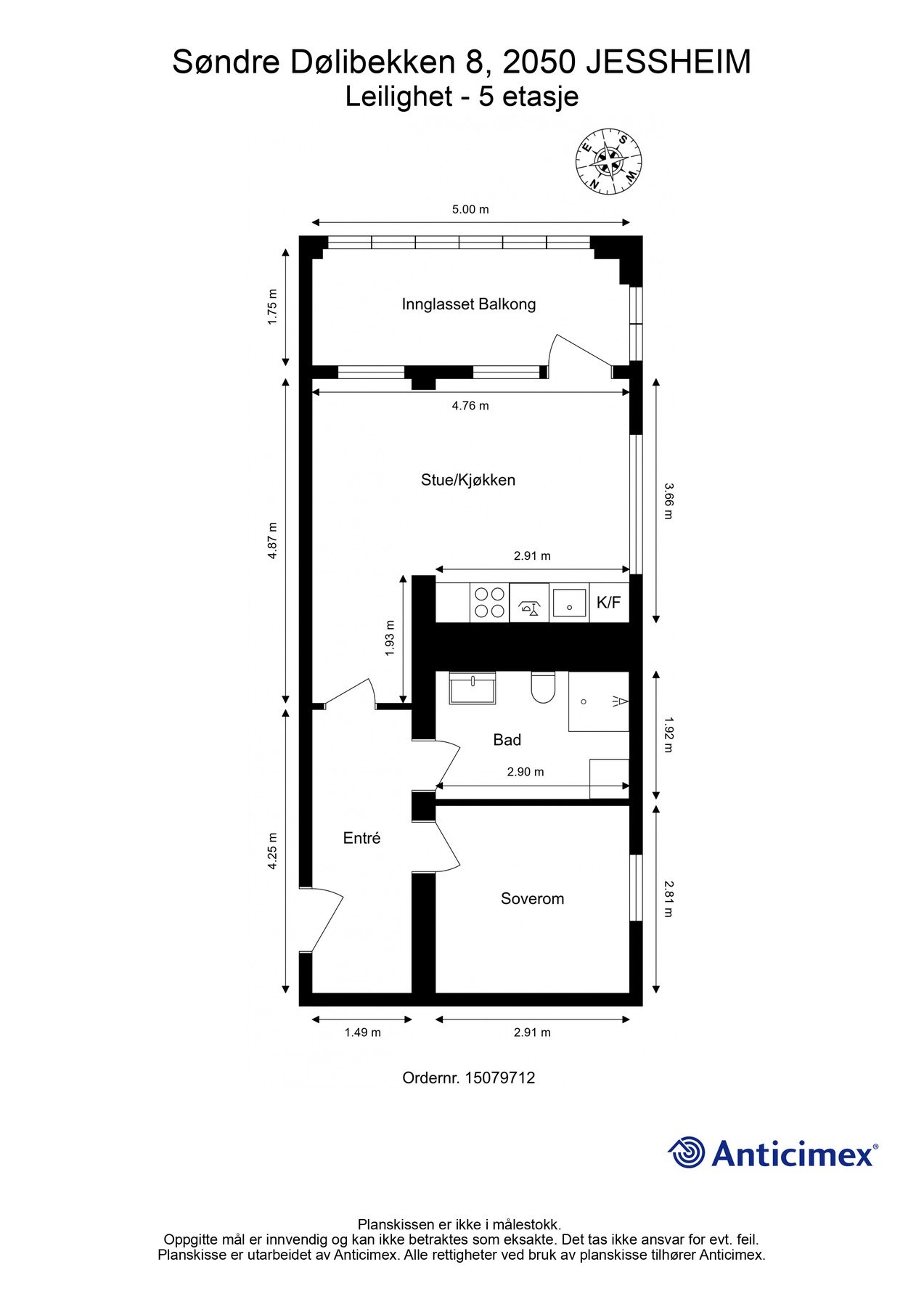 Plantegning 5.etasje. Galleribilde