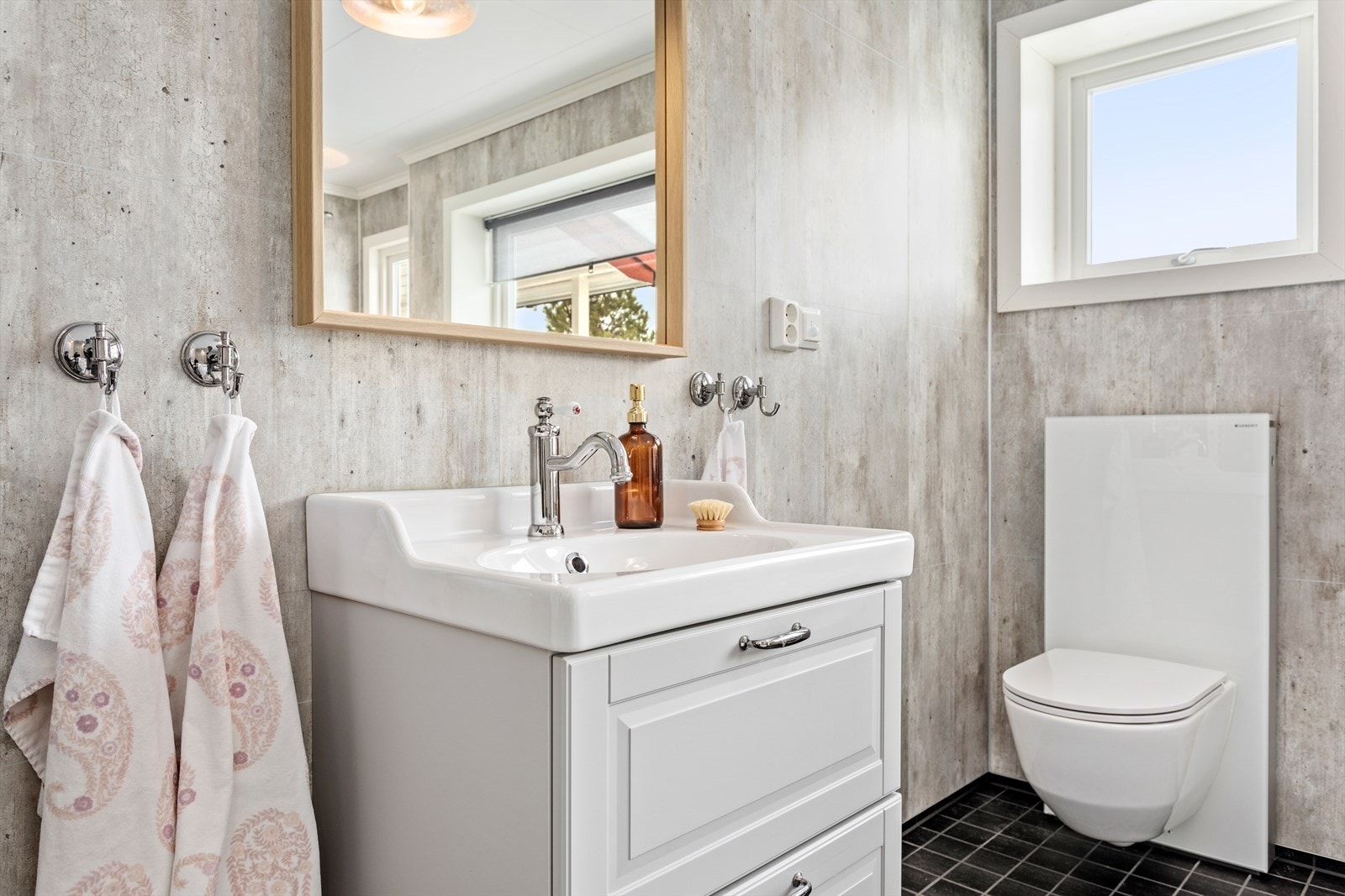 Badet vart oppgradert i samband med anna arbeid i 2018. Galleribilde