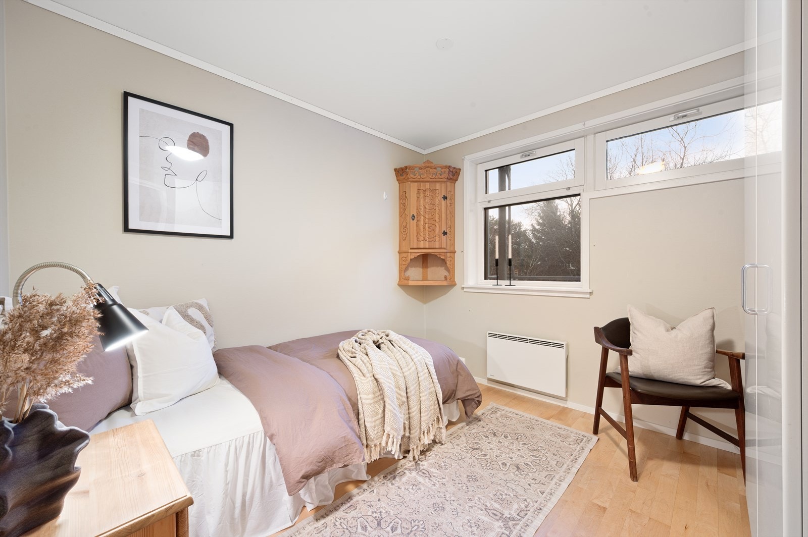 Soverom på 8m² med plass til ønsket sengestørrelse. Galleribilde